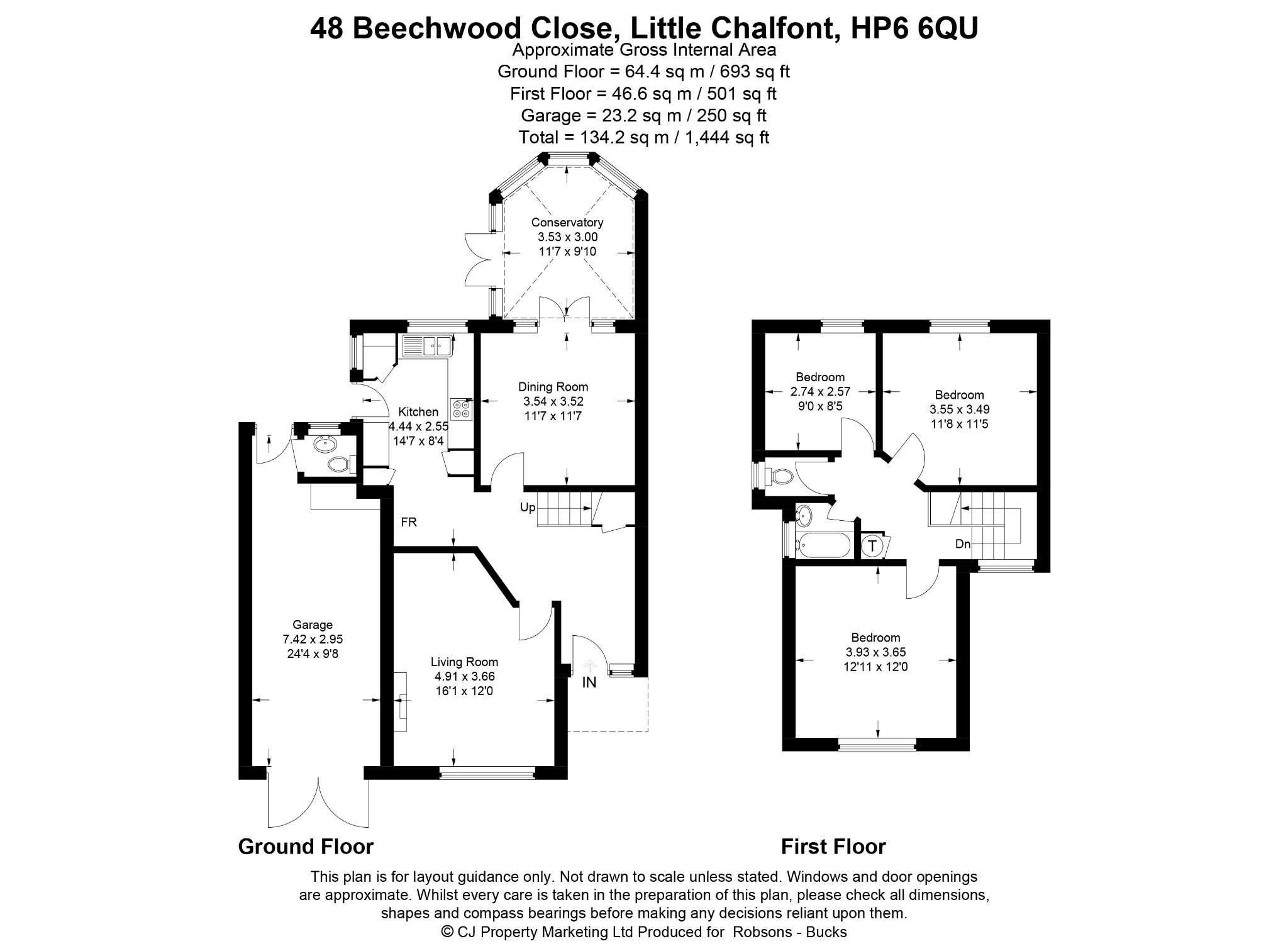 48 Beechwood Close, Little Chalfont floorplan