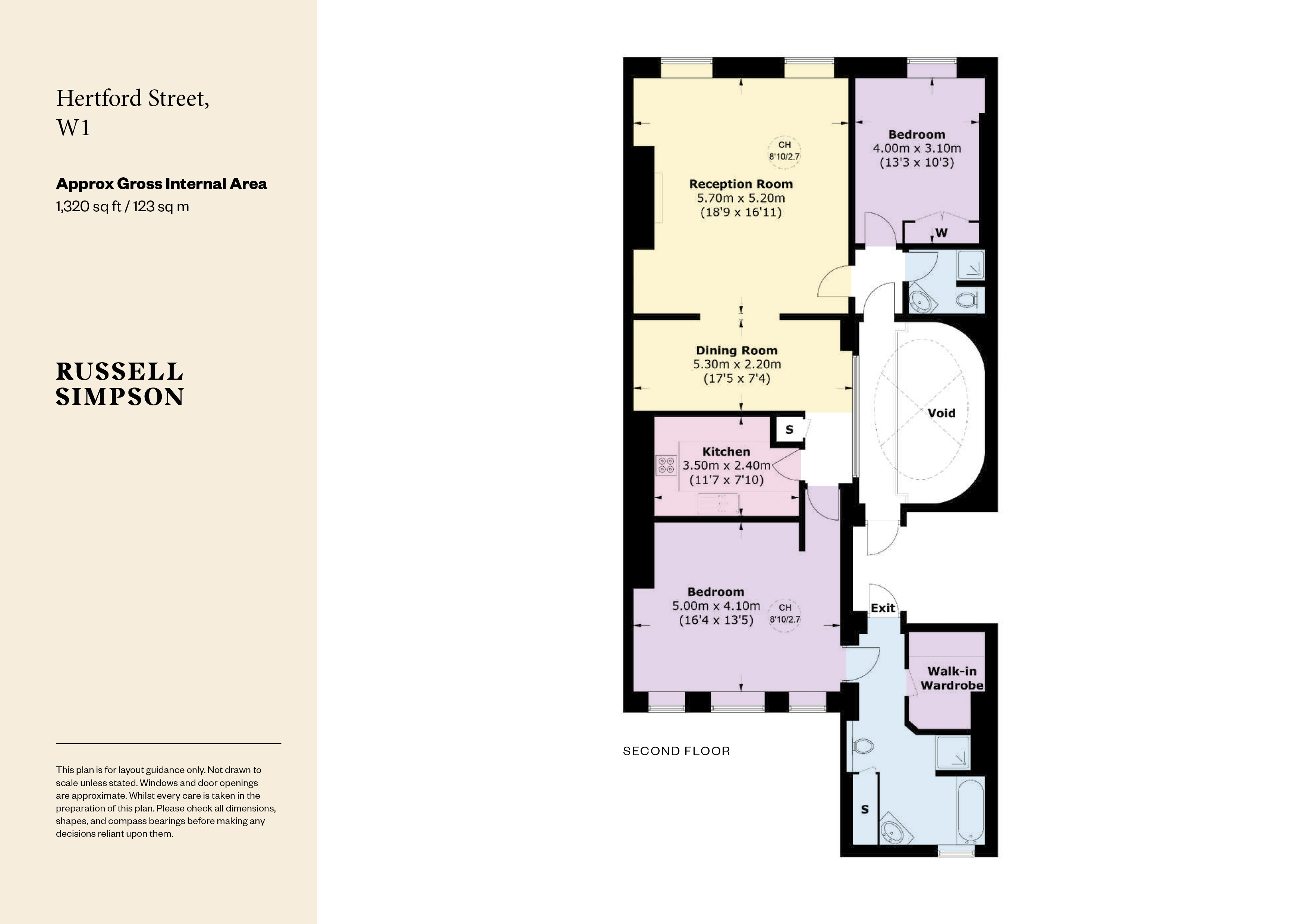 2nd Floor Flat, 18, Hertford Street, Mayfair floorplan