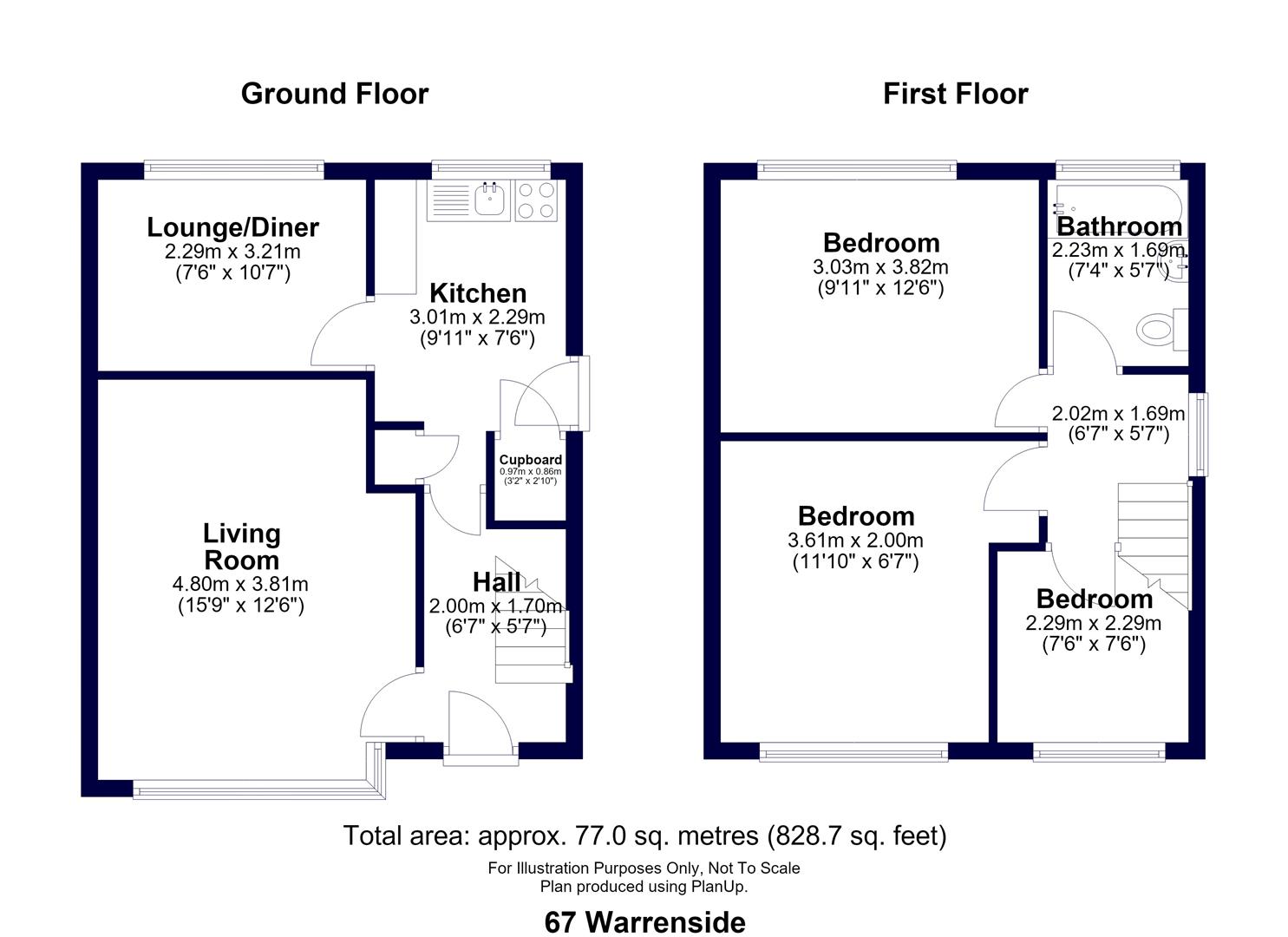 67, Warrenside, Huddersfield floorplan