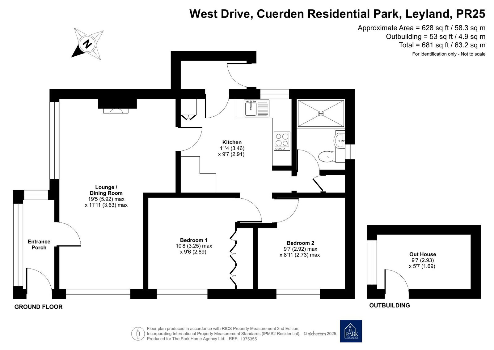12 West Drive, Cuerden Residential Park, Leyland floorplan