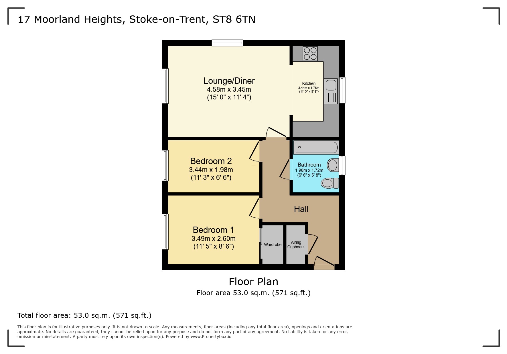 17, Moorland Heights, Stoke-on-Trent floorplan