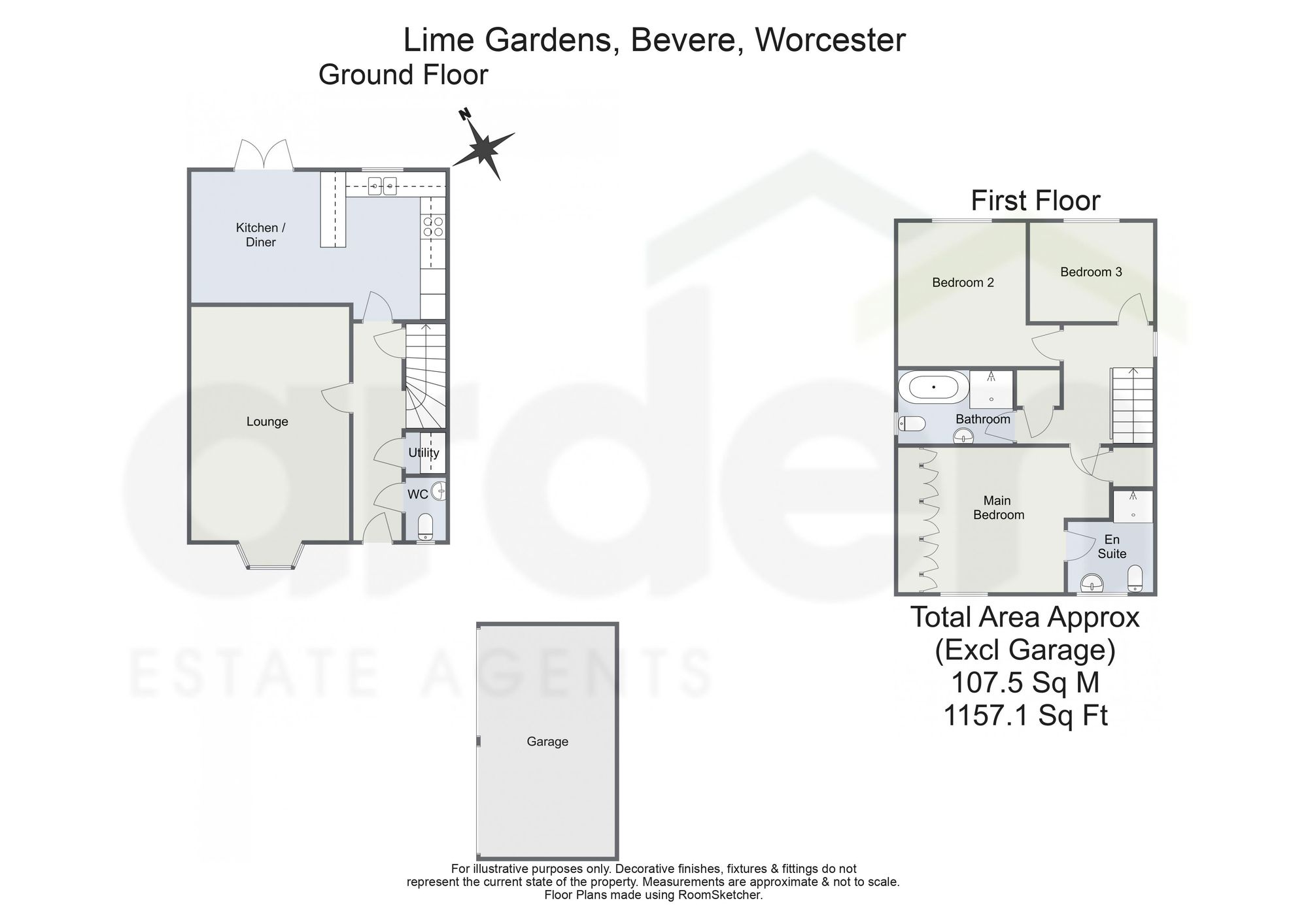 1 Lime Gardens, Worcester floorplan