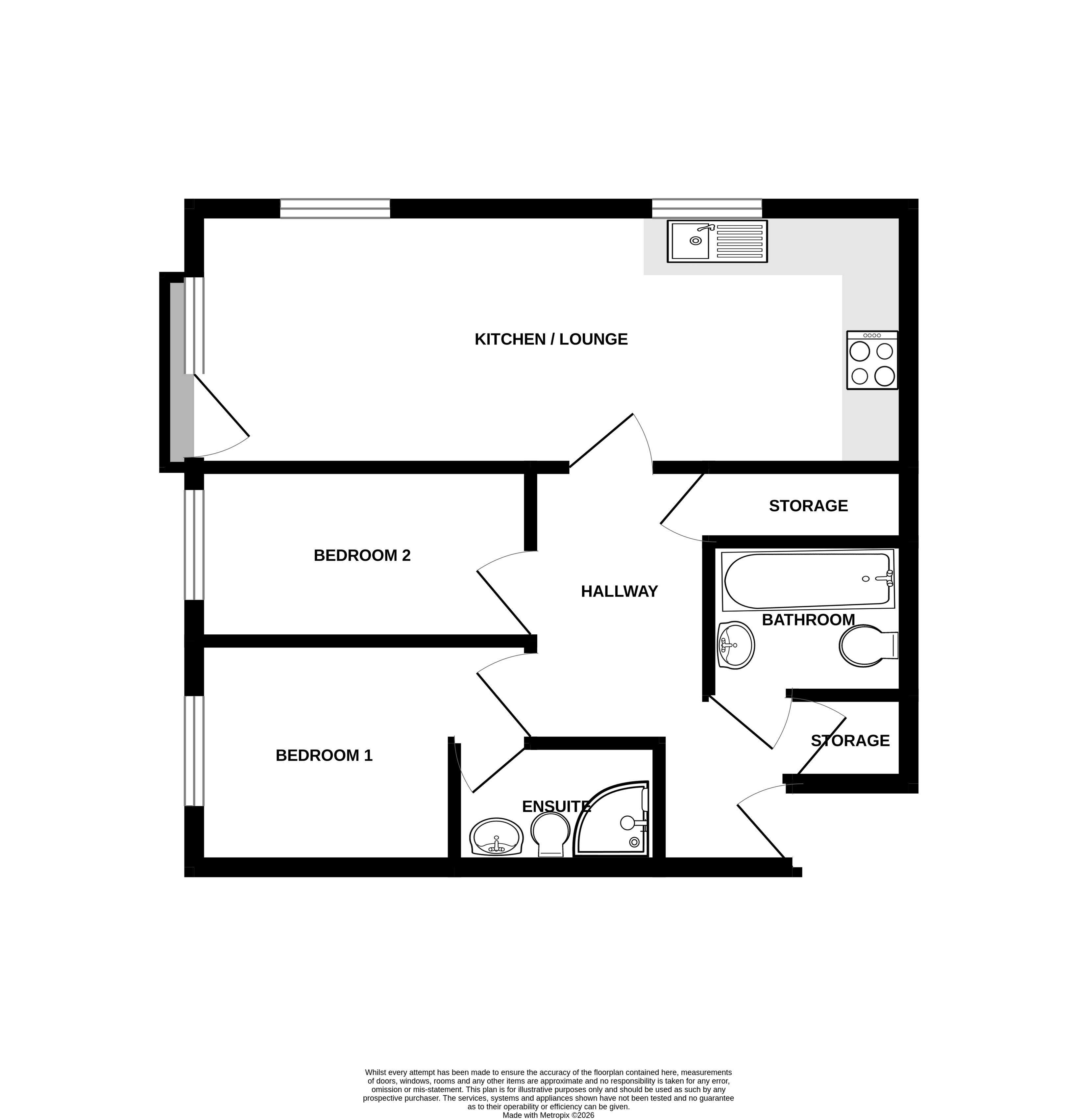 Flat 23 Montague House, 38, Crimea Road, Hampshire floorplan