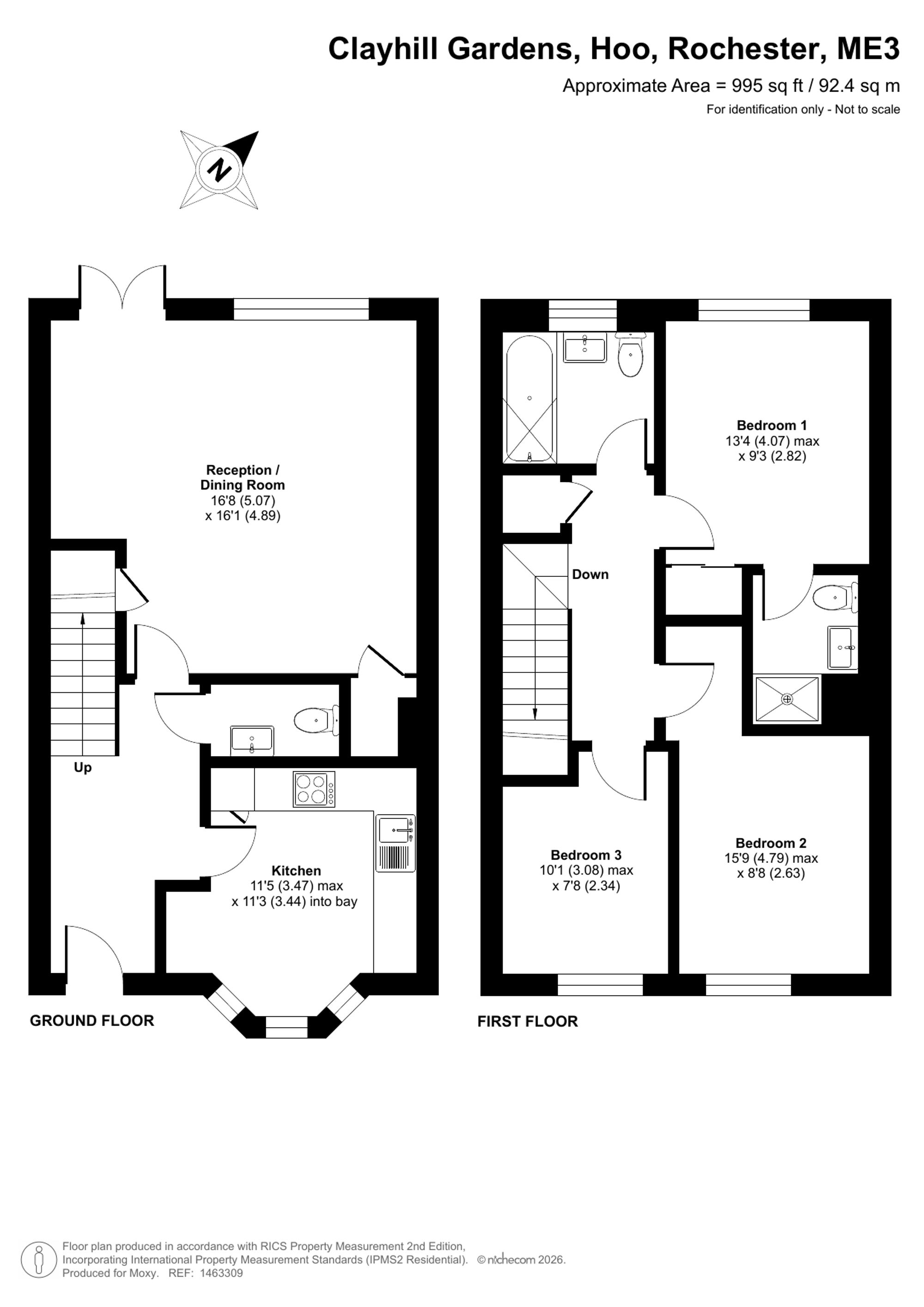 12 Clayhill Gardens, Rochester floorplan