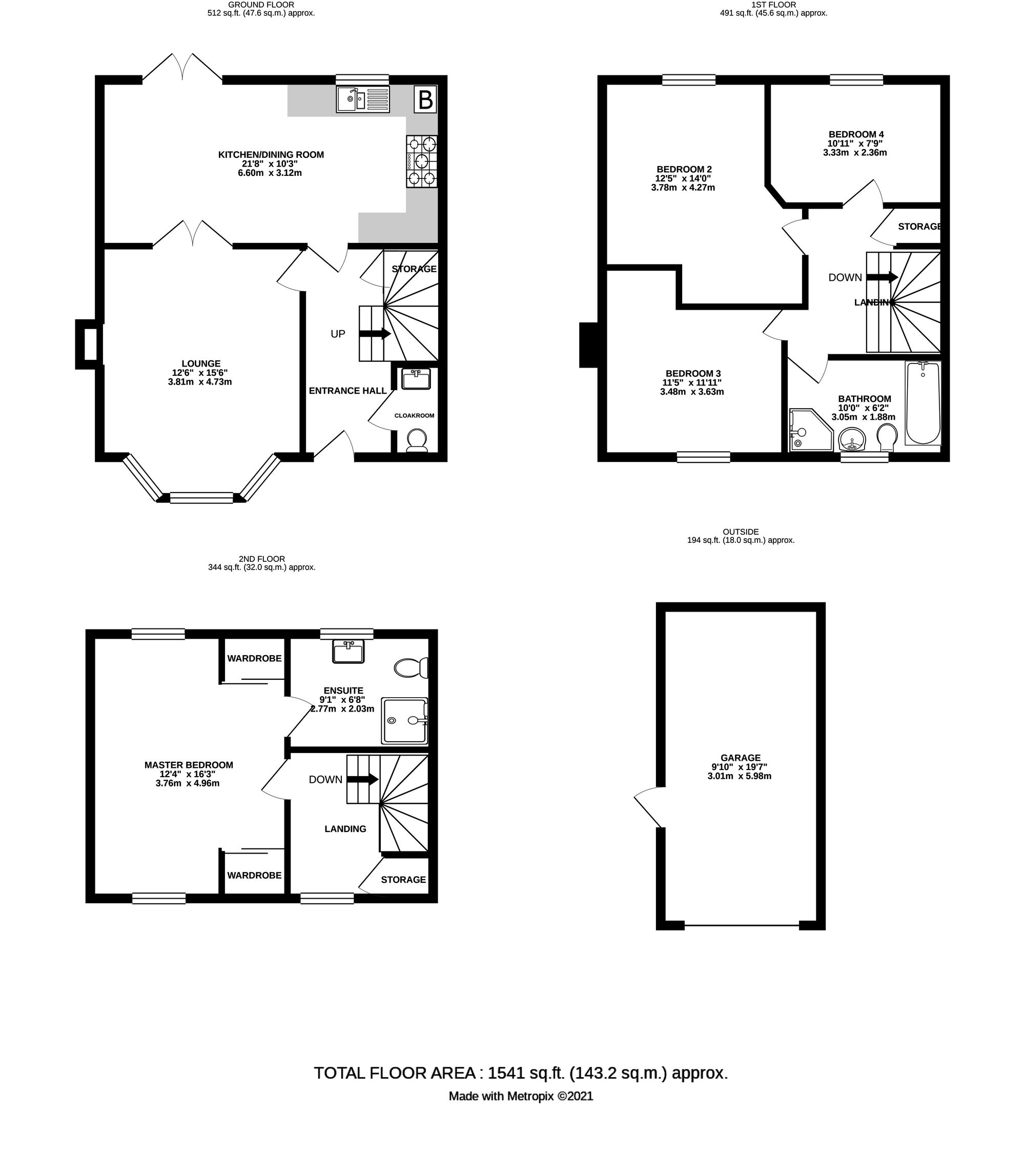 51 Walker Mead, Biggleswade floorplan