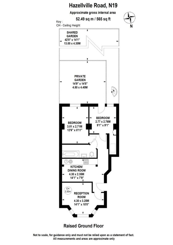 57B,, Hazelville Road, London floorplan