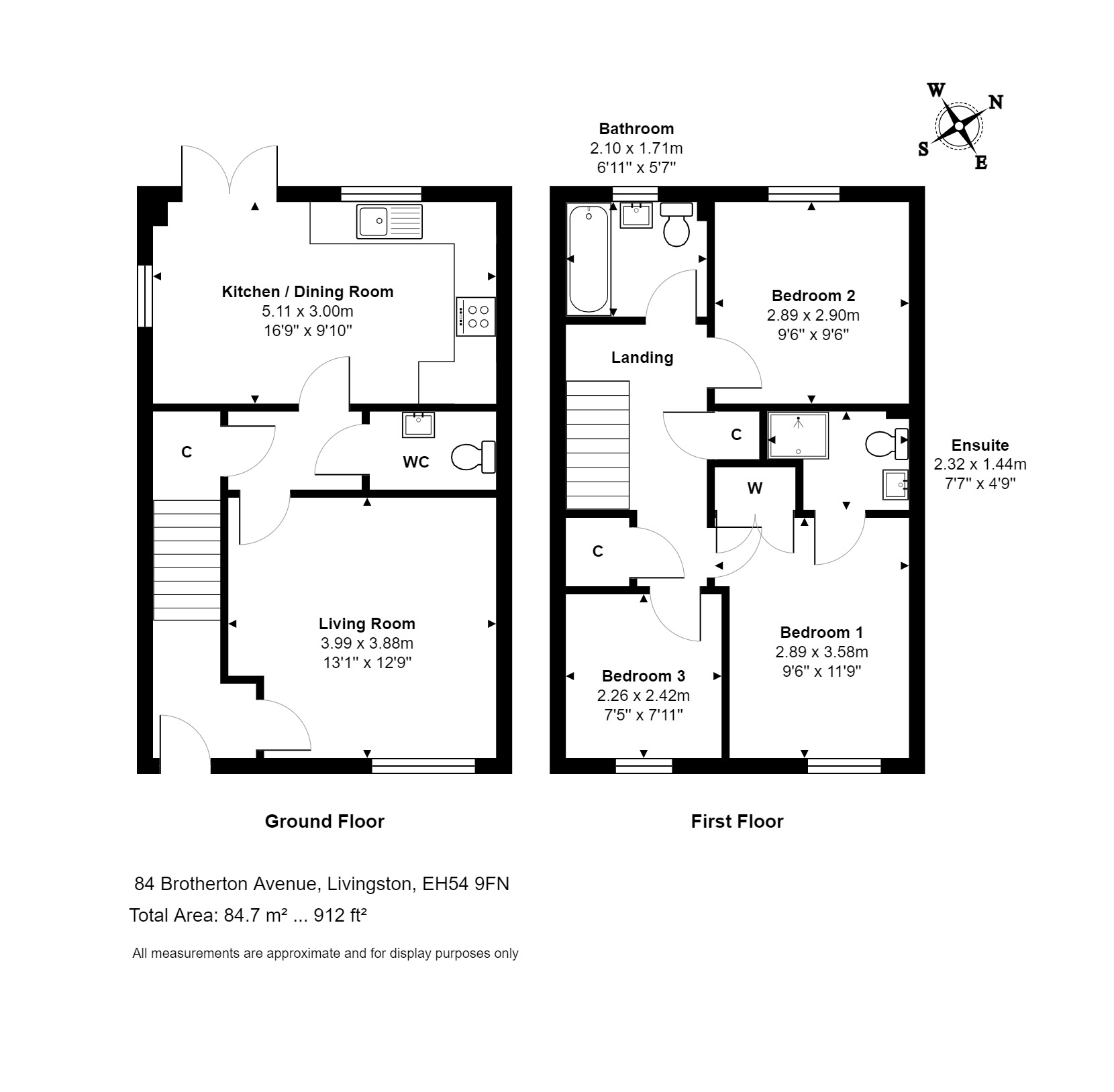Brotherton Avenue, Livingston EH54, 3 bedroom semidetached house for