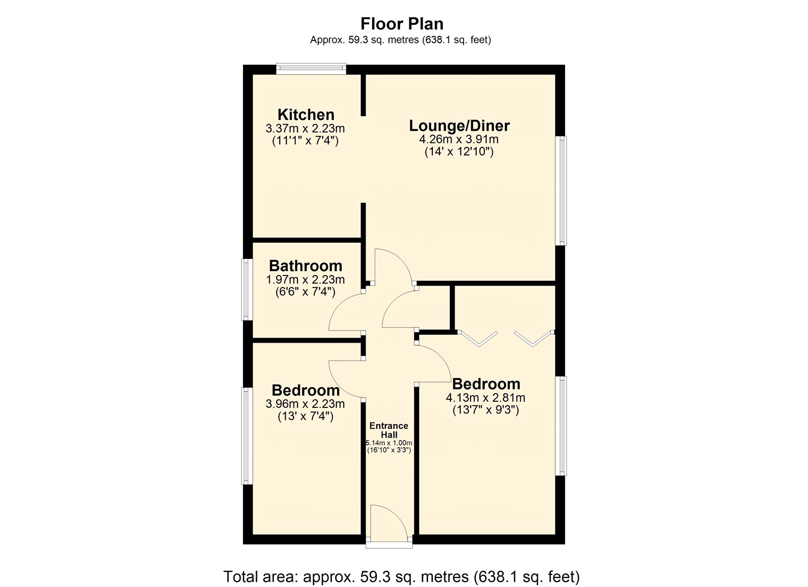 Flat 7 Aylesbury House, 9, The Fieldings, Maghull floorplan