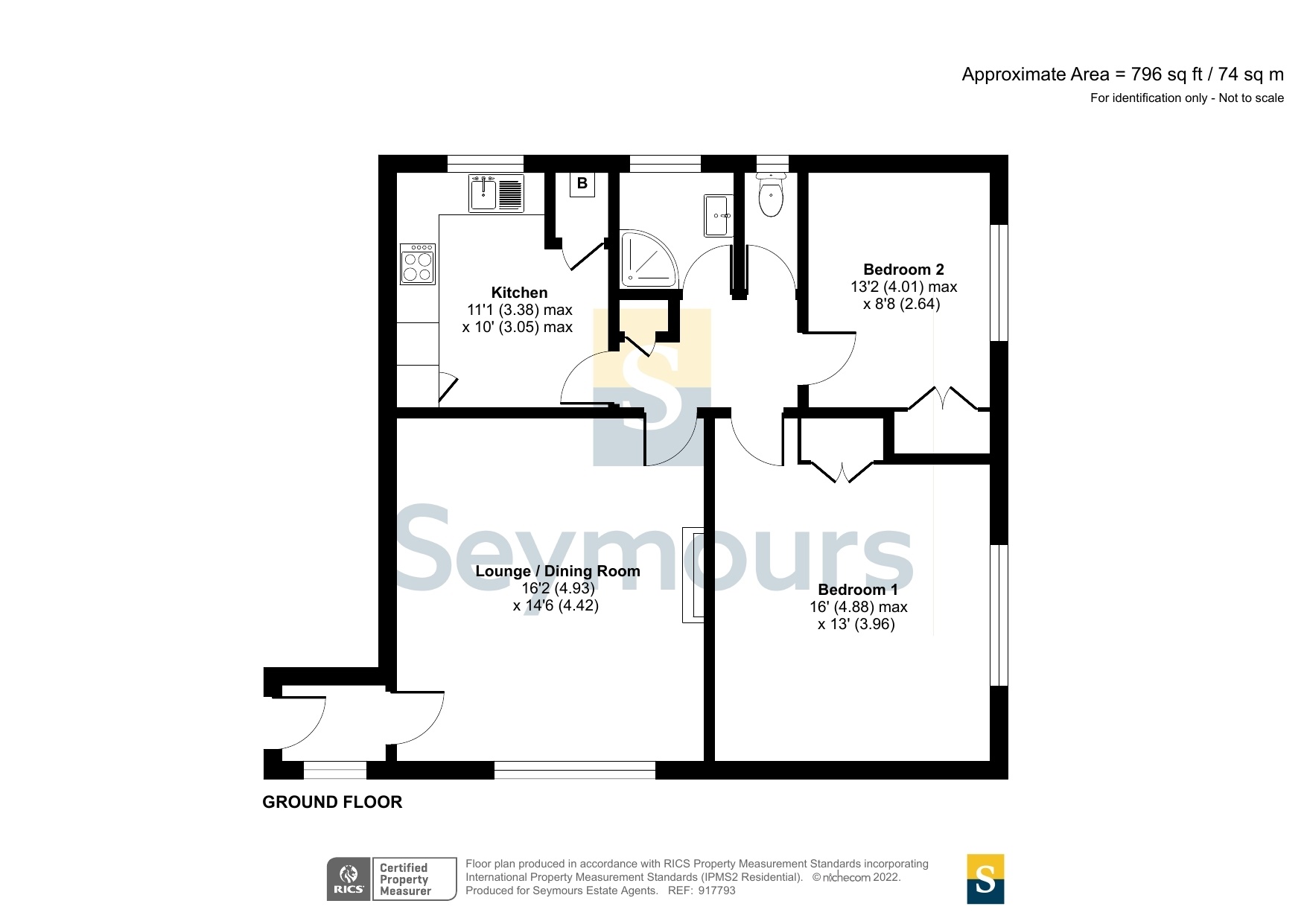 Flat 3,, Madeira House, West Byfleet floorplan
