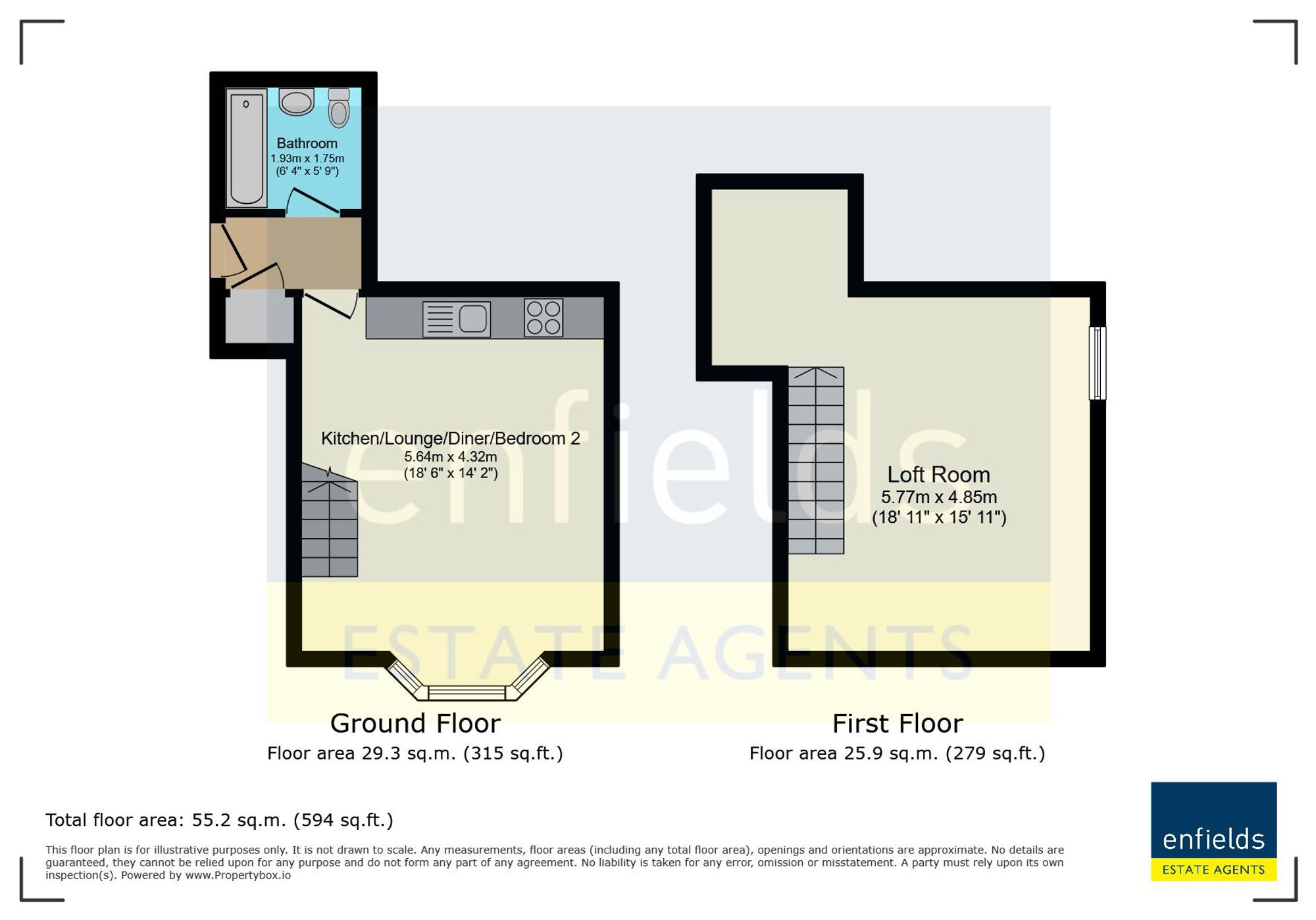 Flat 8, 60 Drummond Road, Bournemouth floorplan