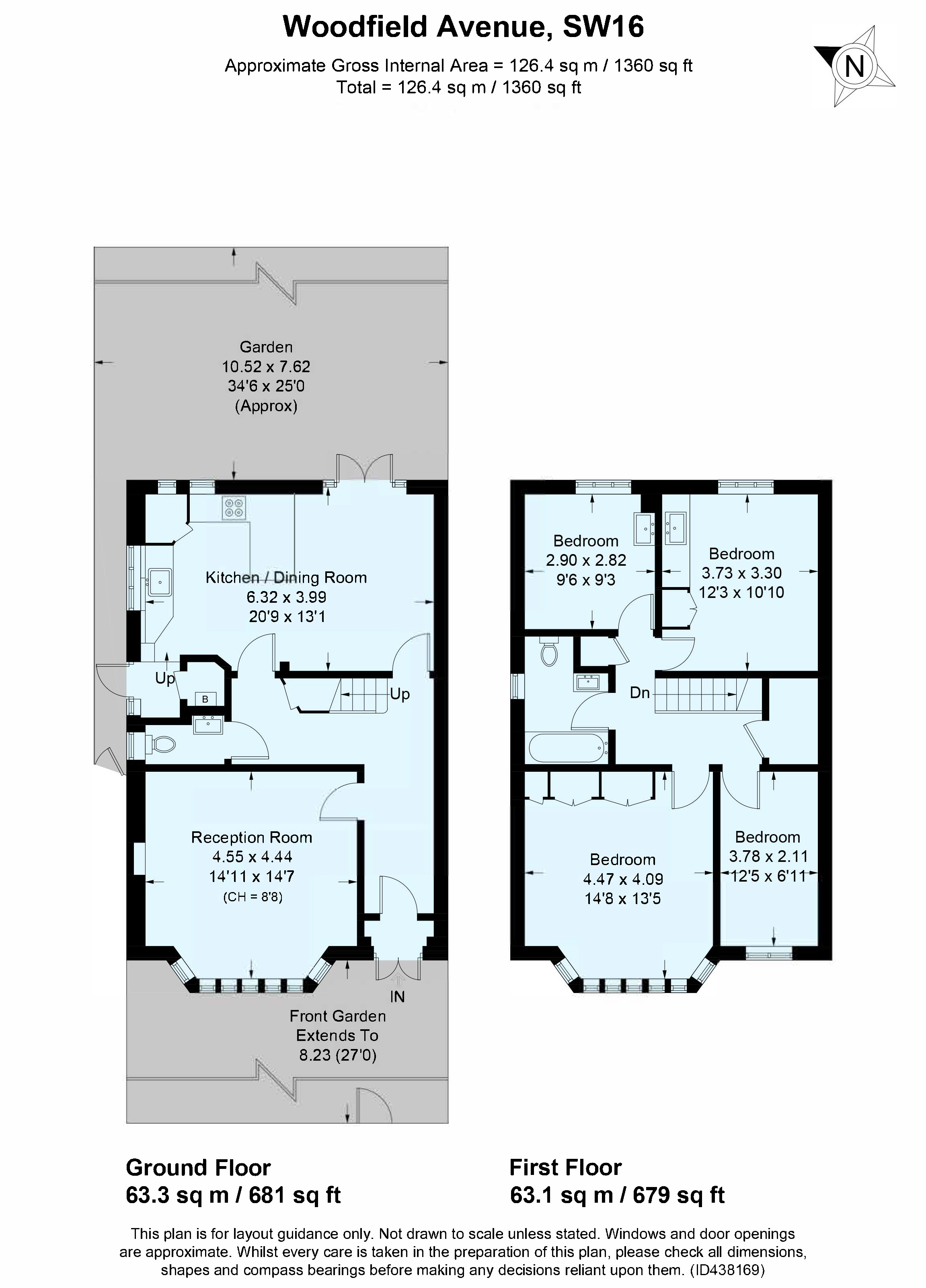 3, Woodfield Avenue, London floorplan