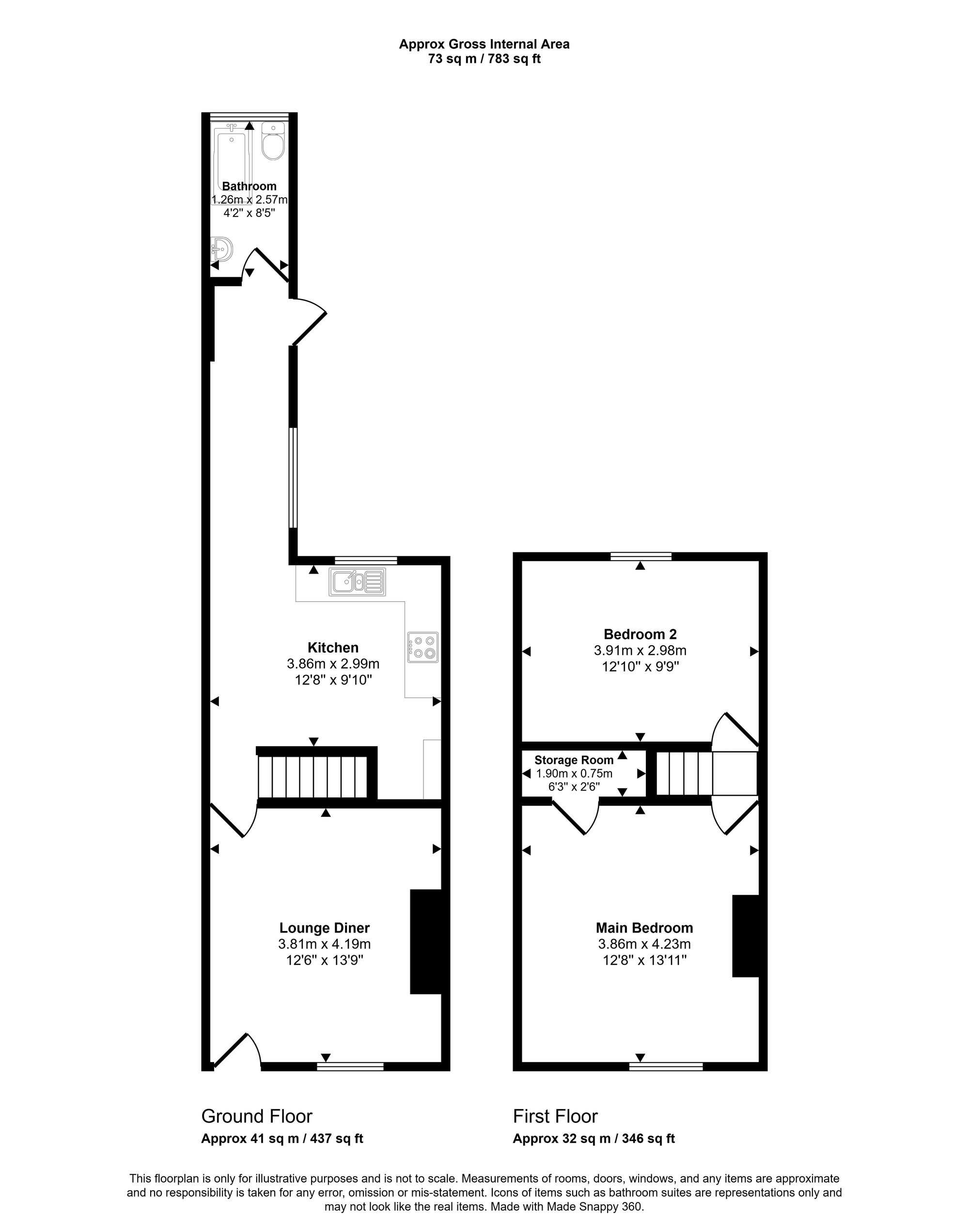 72 Tunstall Lane, Wigan floorplan