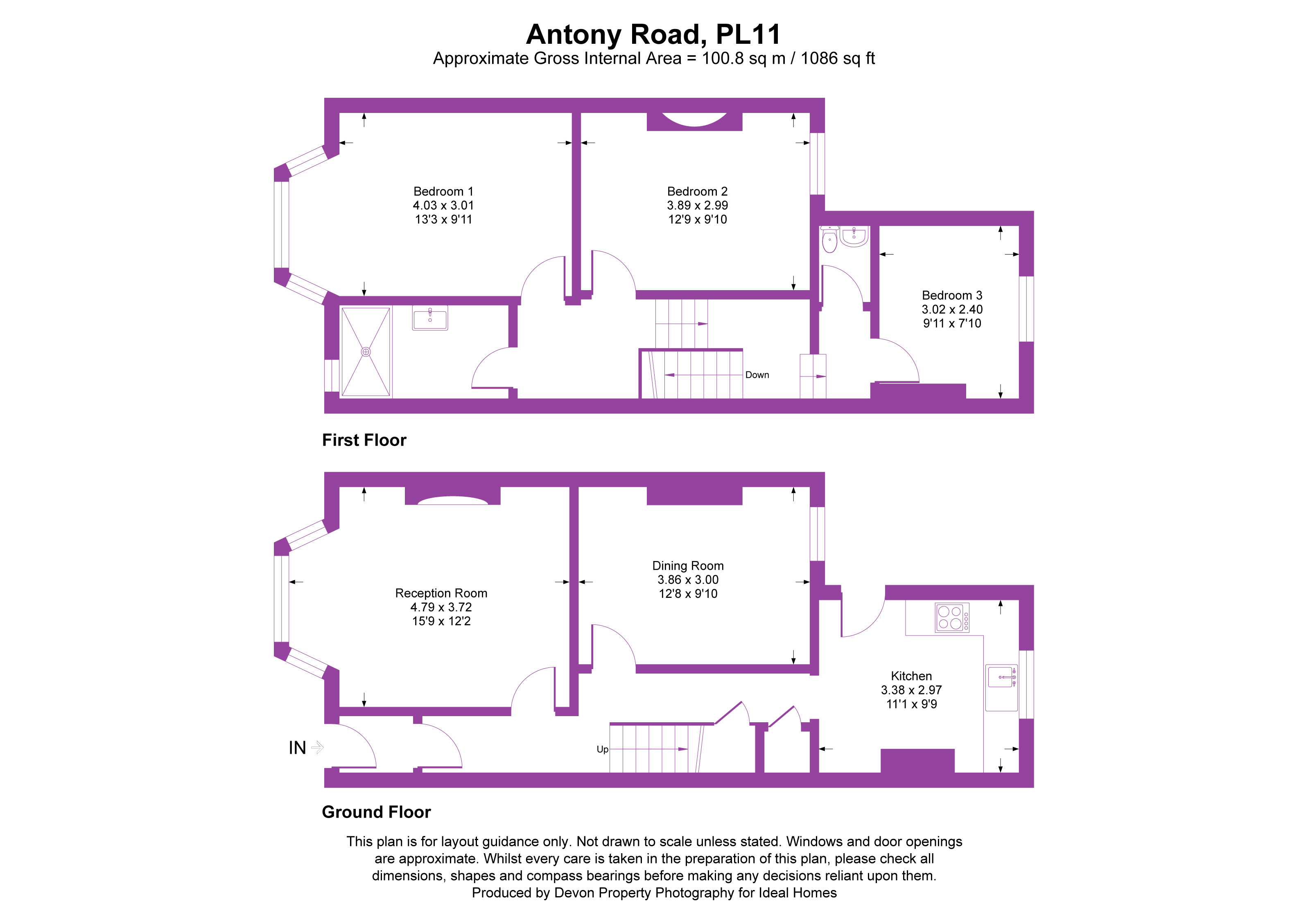 68, Antony Road, Cornwall floorplan