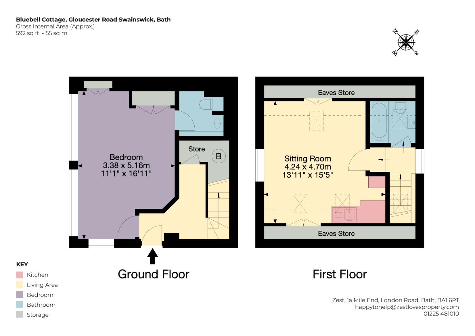 Bluebell Cottage, Gloucester Road, Bath floorplan