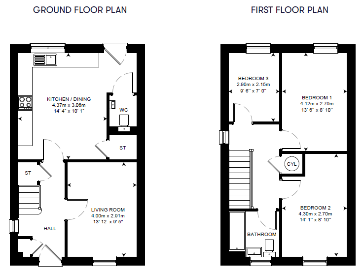 348 Bay View, 17, Fulford Street, Bideford floorplan