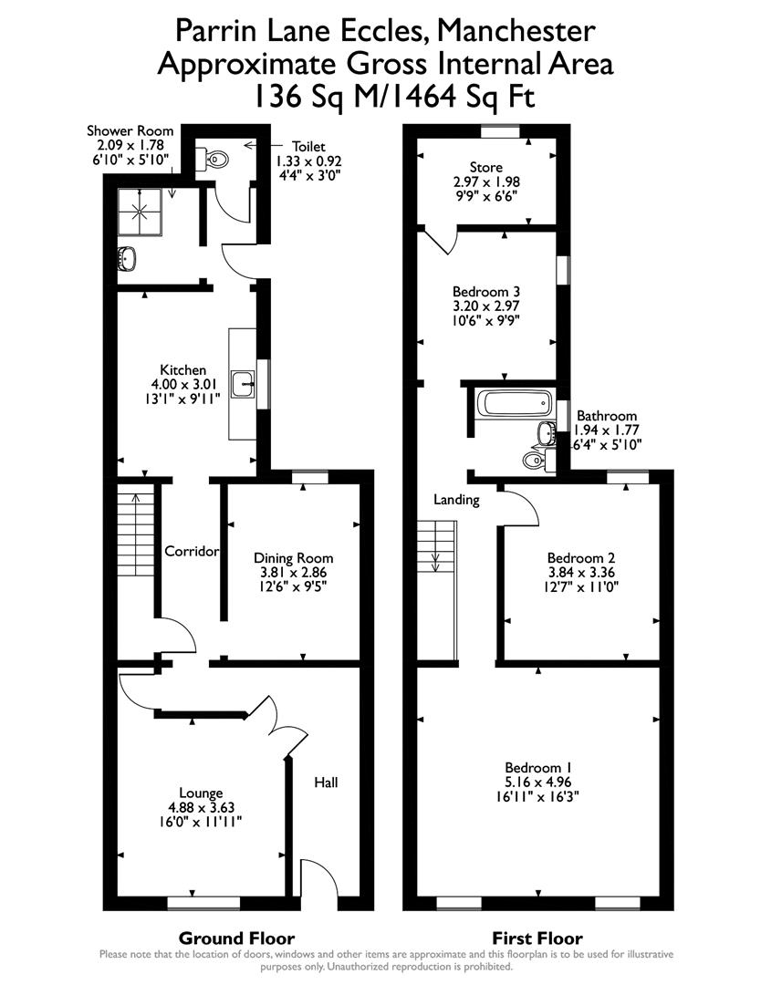 Parrin Lane, Eccles, Manchester M30, 3 bedroom terraced house for sale