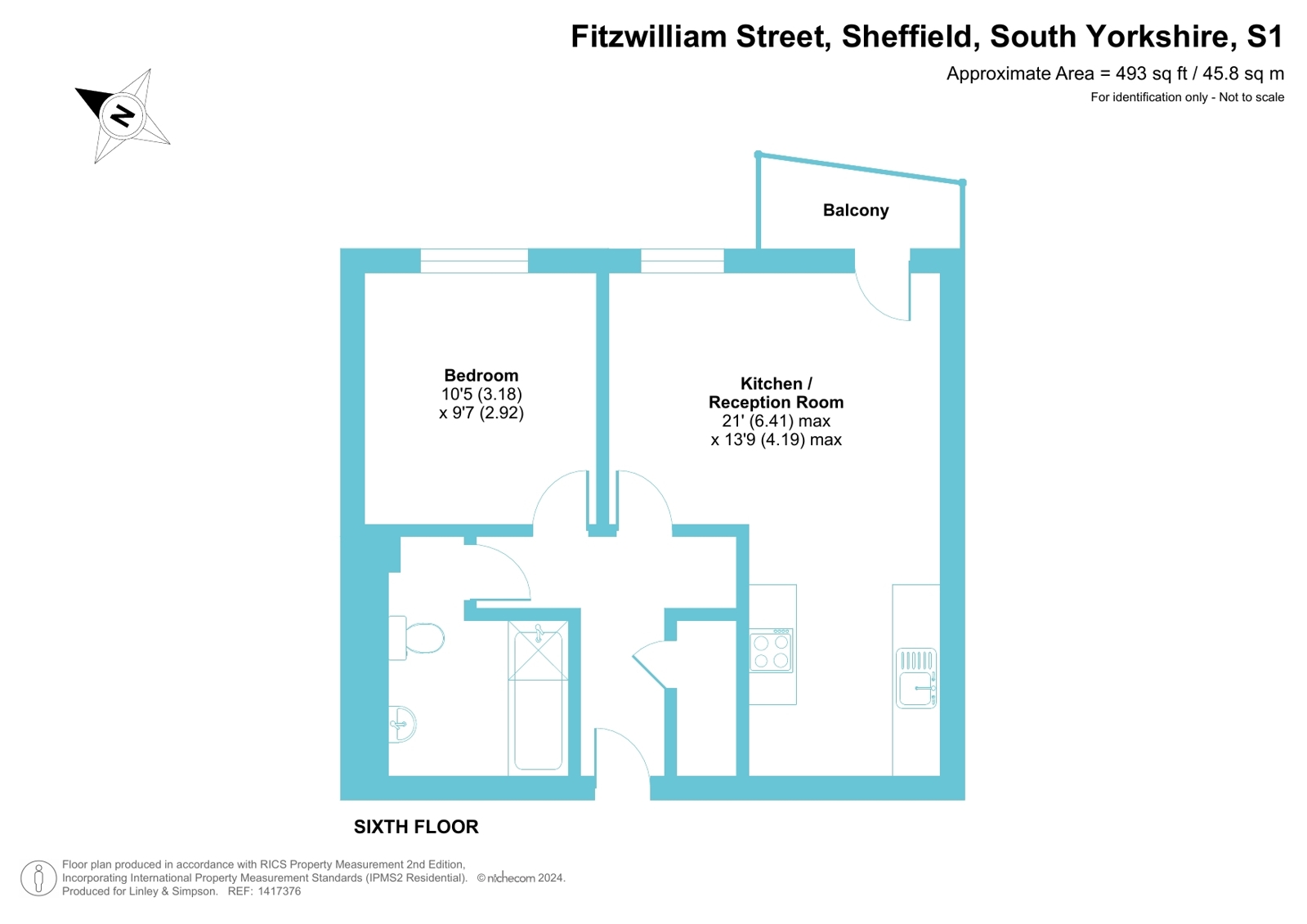 Apartment 601, West One Panorama, 18, Fitzwilliam Street, South Yorkshire floorplan