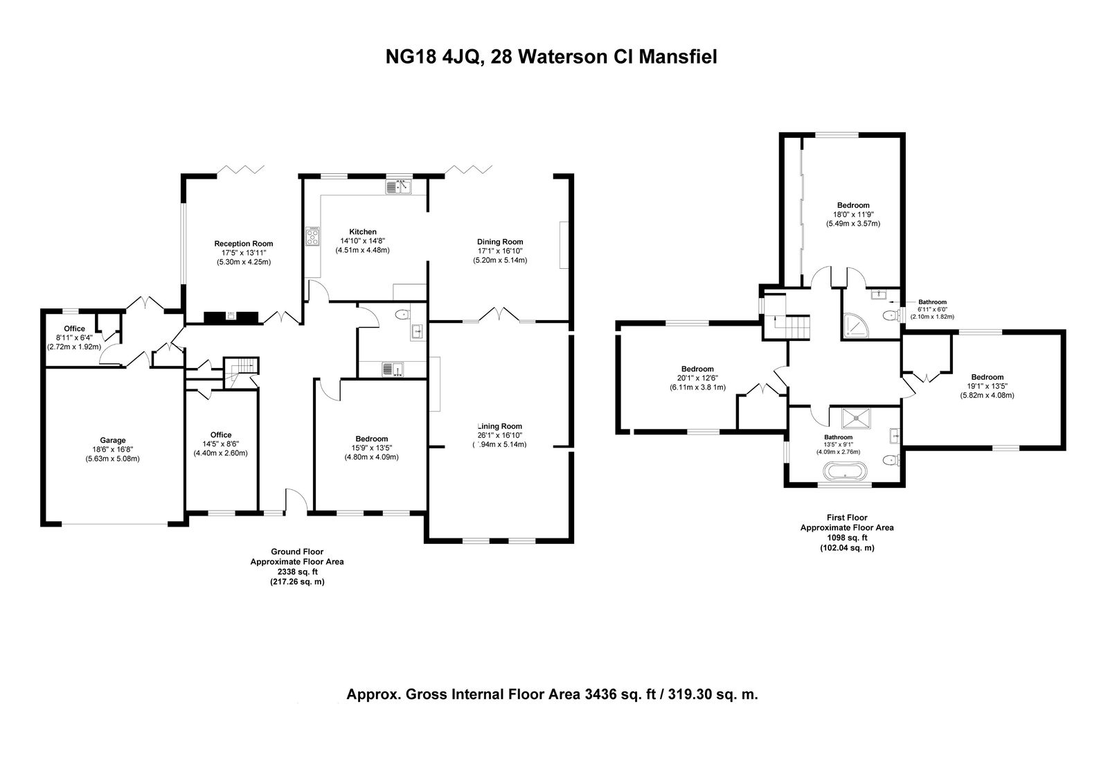 28, Waterson Close, Mansfield floorplan
