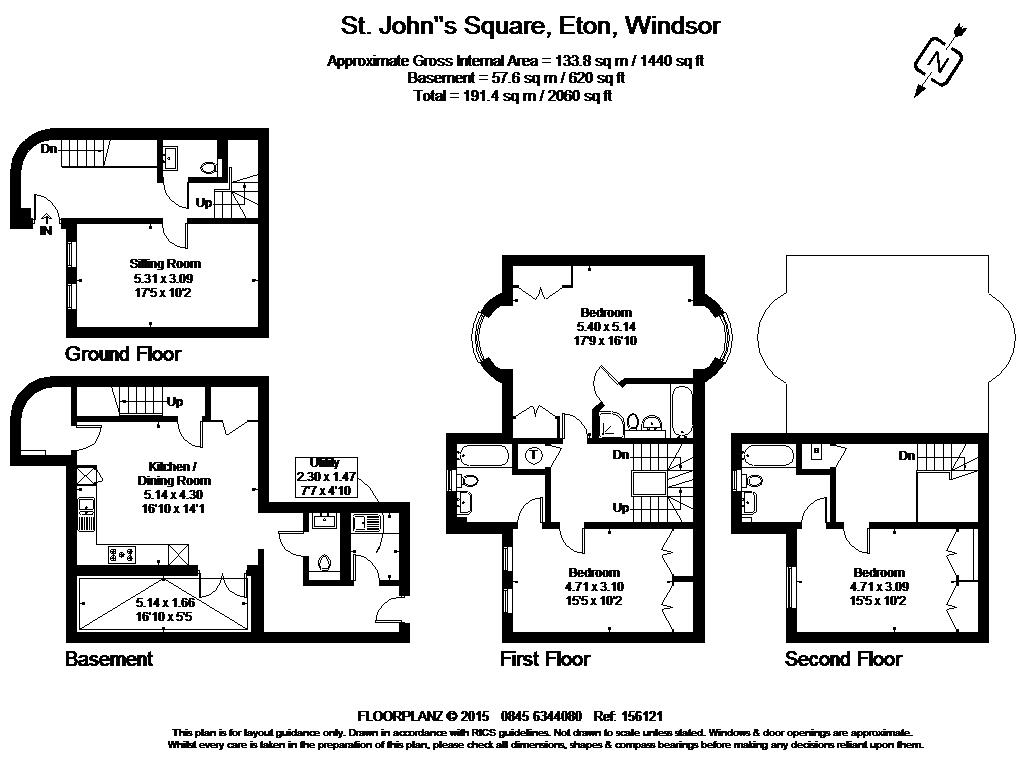 3 Bedrooms Town house to rent in St. John's Square, Eton, Windsor SL4