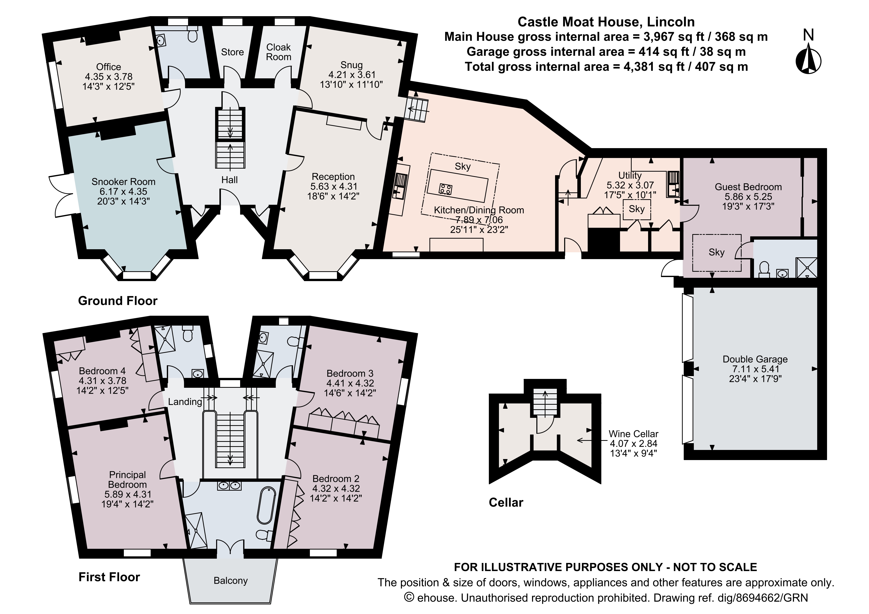 Castle Moat House, Lincoln floorplan