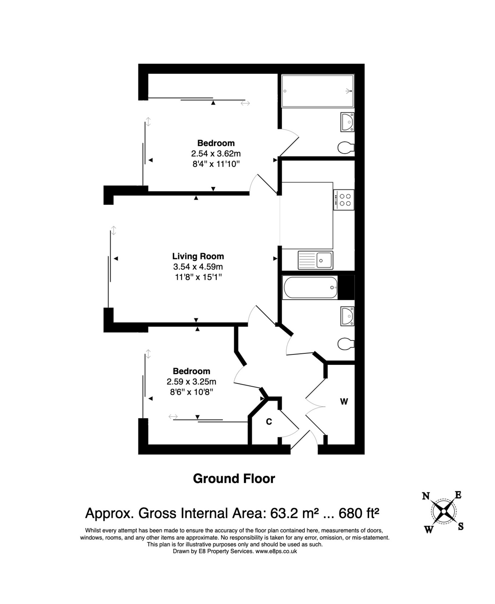 34, The Old Gaol, Abingdon floorplan