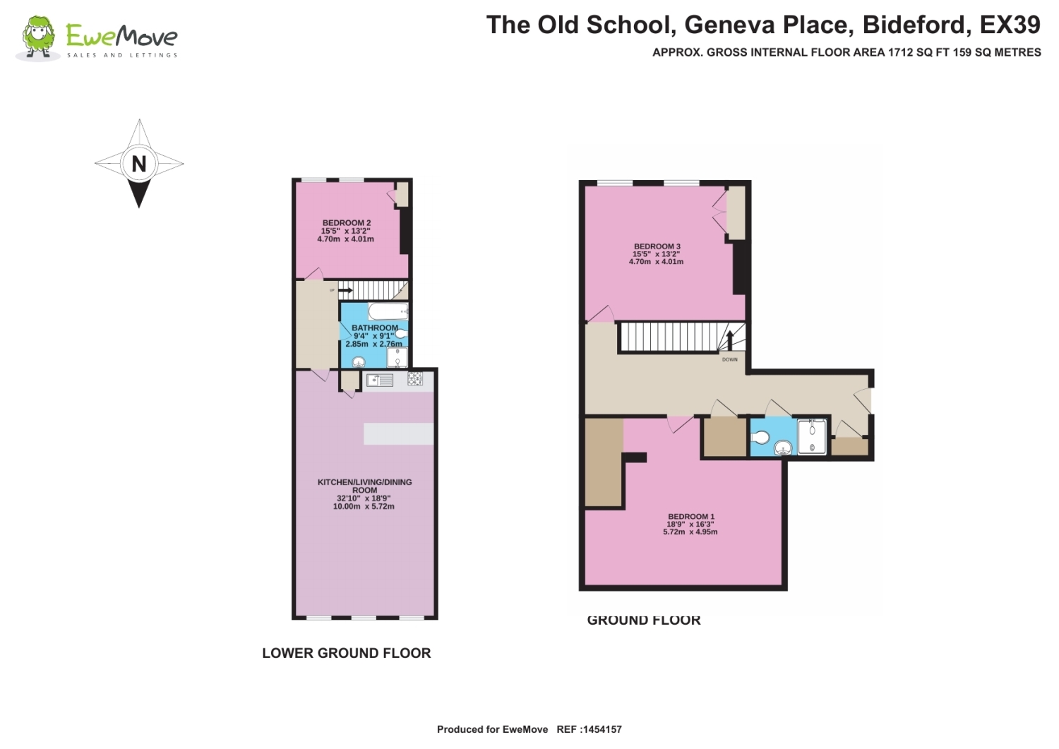 Apartment 9, The Old School, Geneva Place, Bideford floorplan