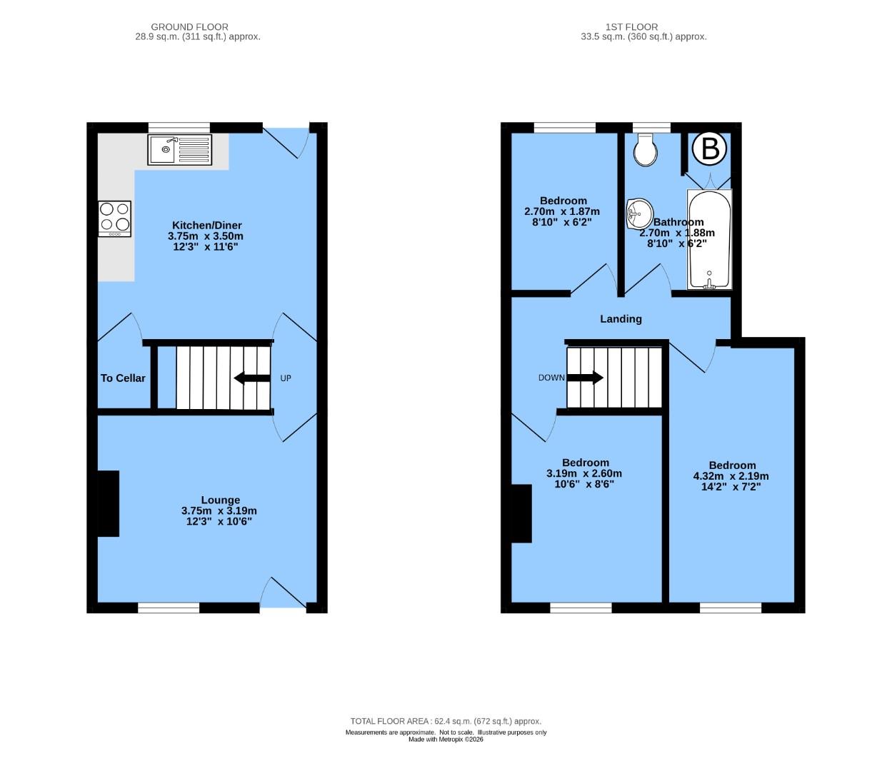 85, Derby Road, Chesterfield floorplan