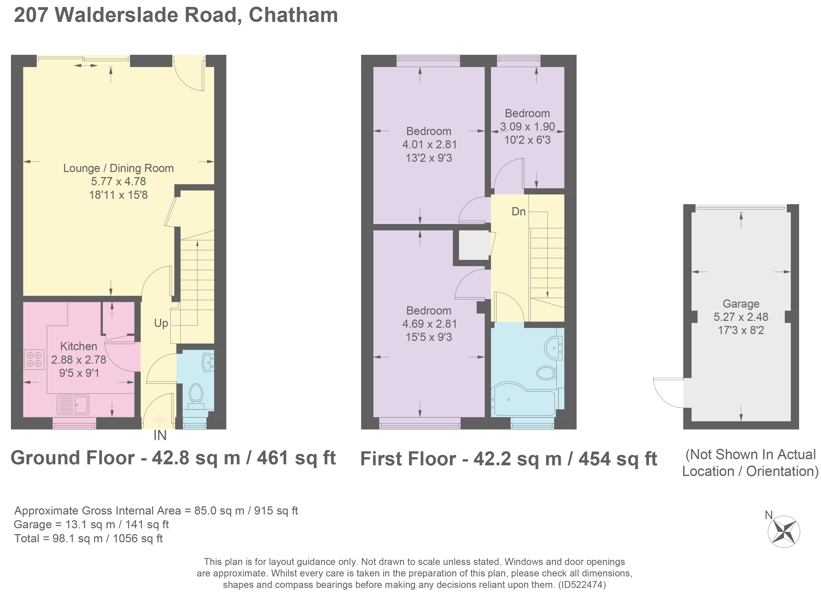 3 Bedrooms Terraced house for sale in Walderslade Road, Walderslade ME5