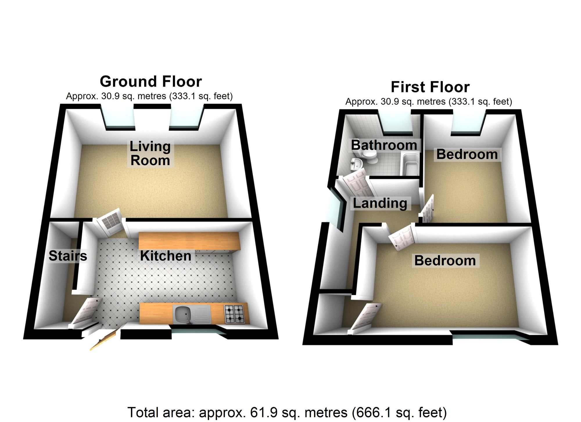 Nightingale Cottage The Green, Gainsborough floorplan
