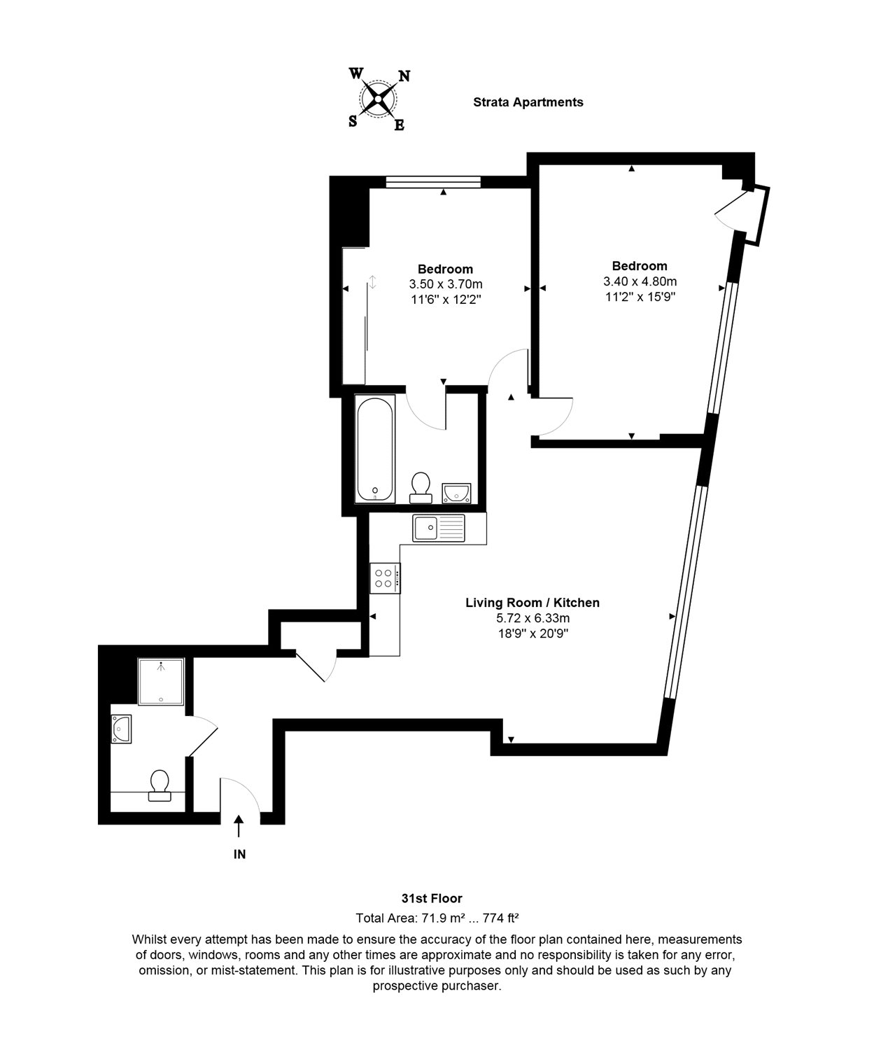 2 Bedrooms Flat to rent in Strata Apartments, 8 Walworth Road, Elephant And Castle, London SE1