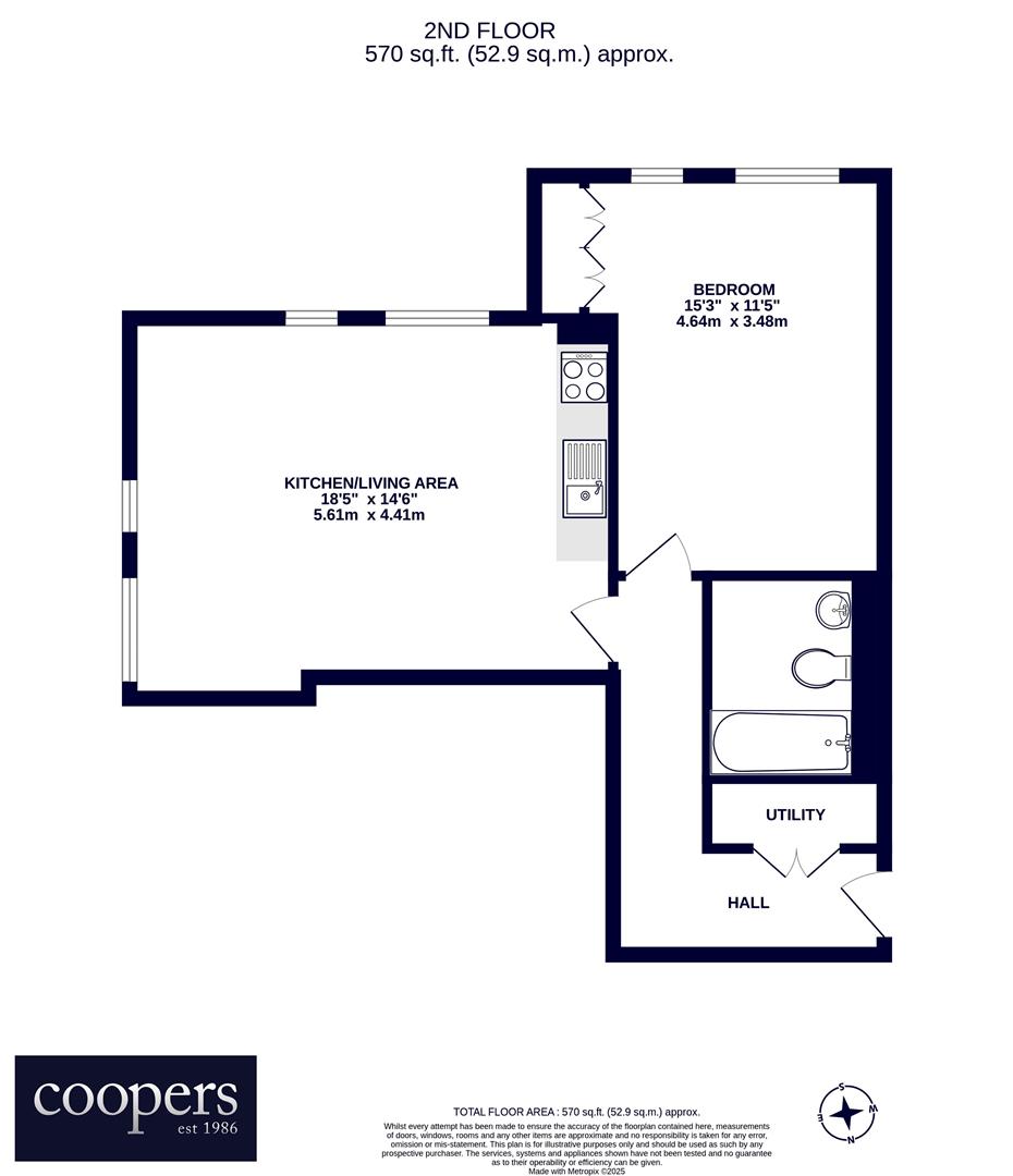 Flat 21d, 4, Brindley Place, Uxbridge floorplan