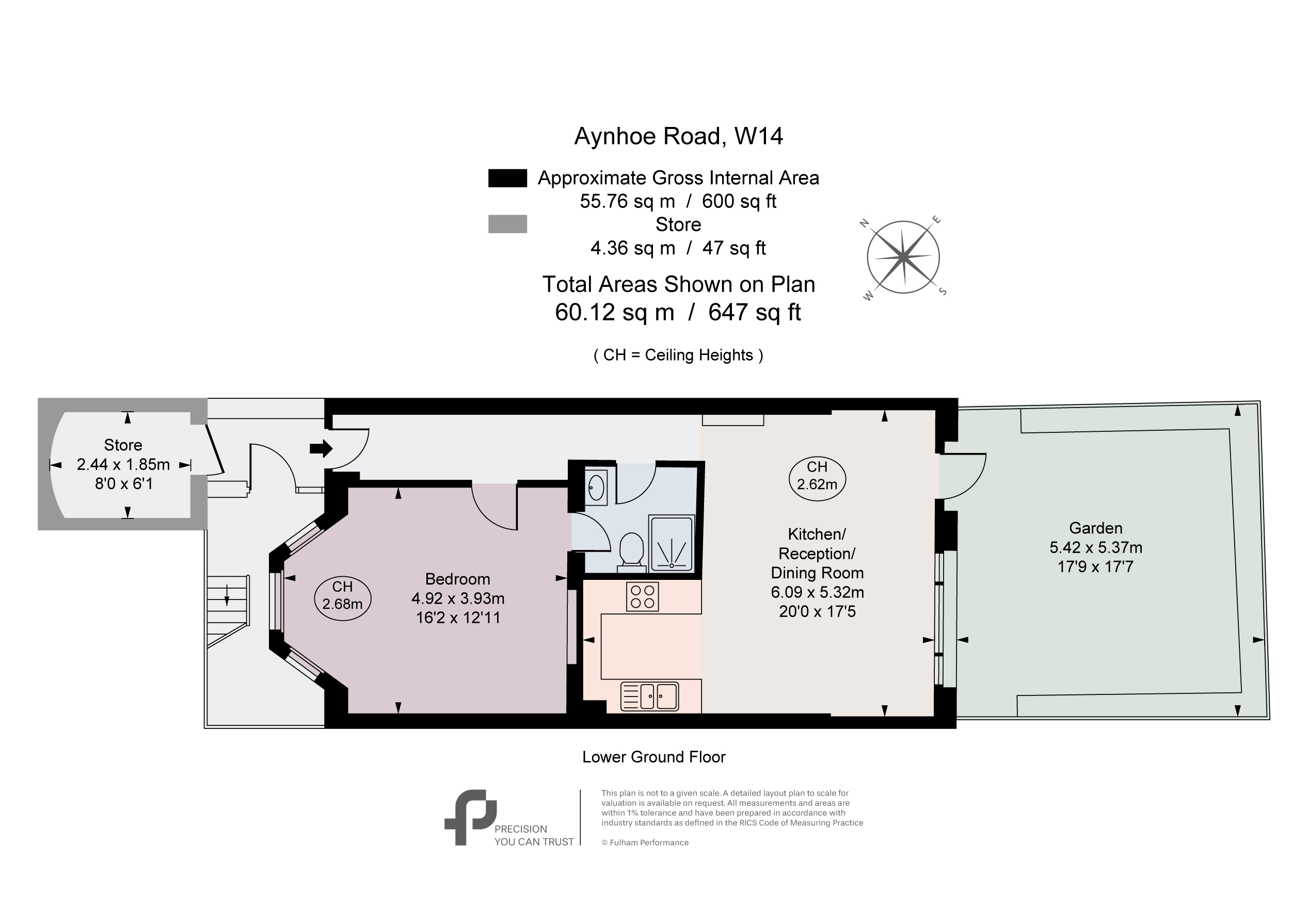 Flat 10, 43, Aynhoe Road, London floorplan