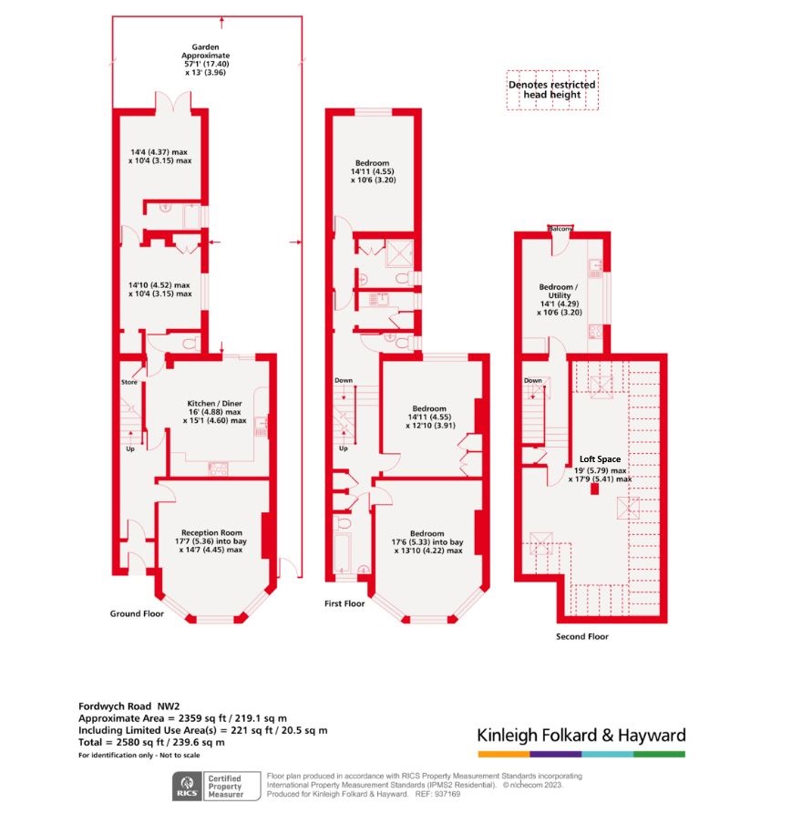 168, Fordwych Road, London floorplan