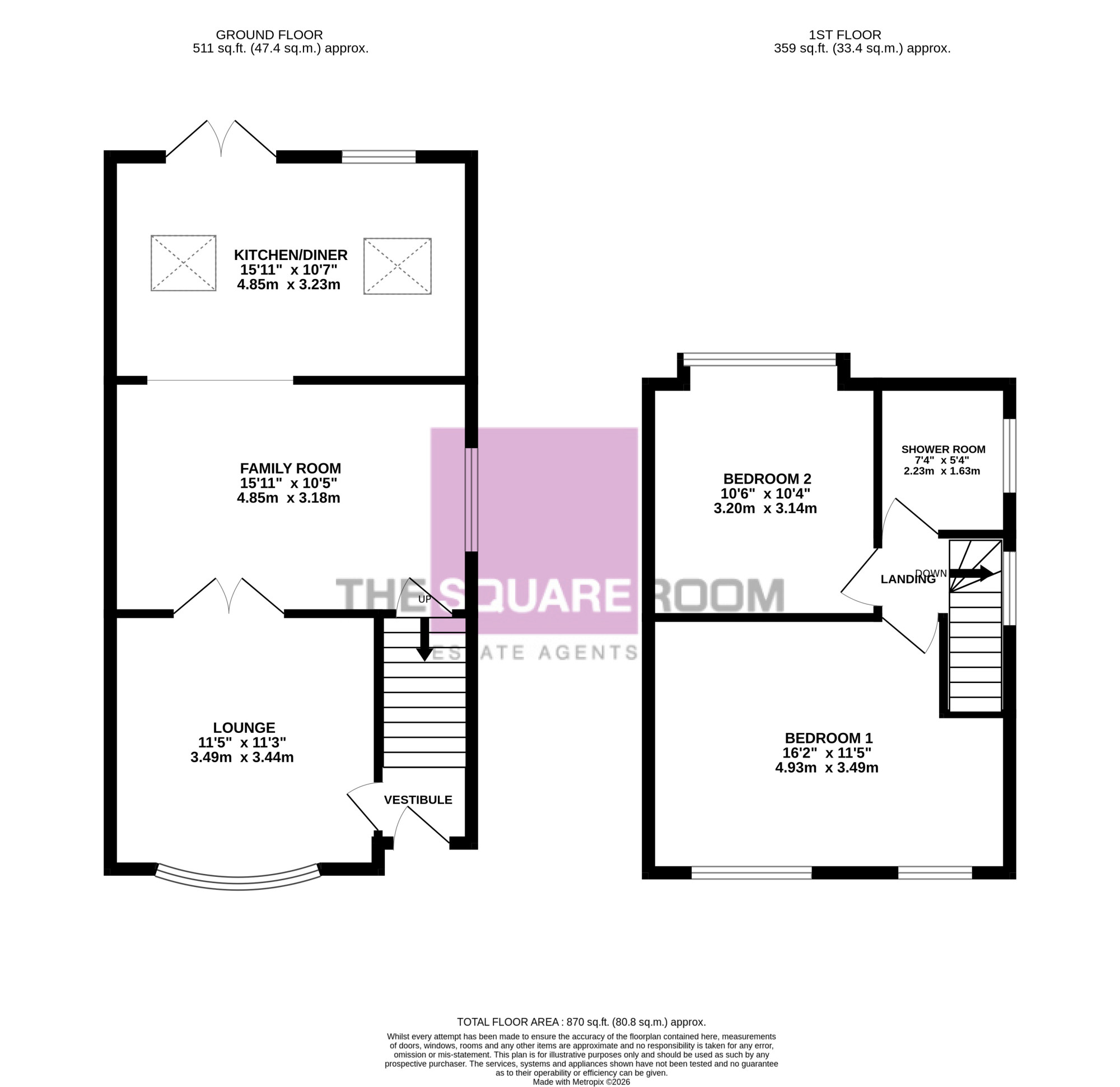 25, Lincoln Avenue, Cleveleys floorplan