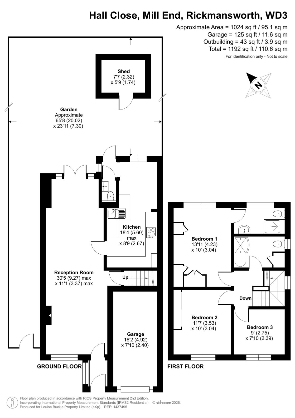 9, Hall Close, Rickmansworth floorplan