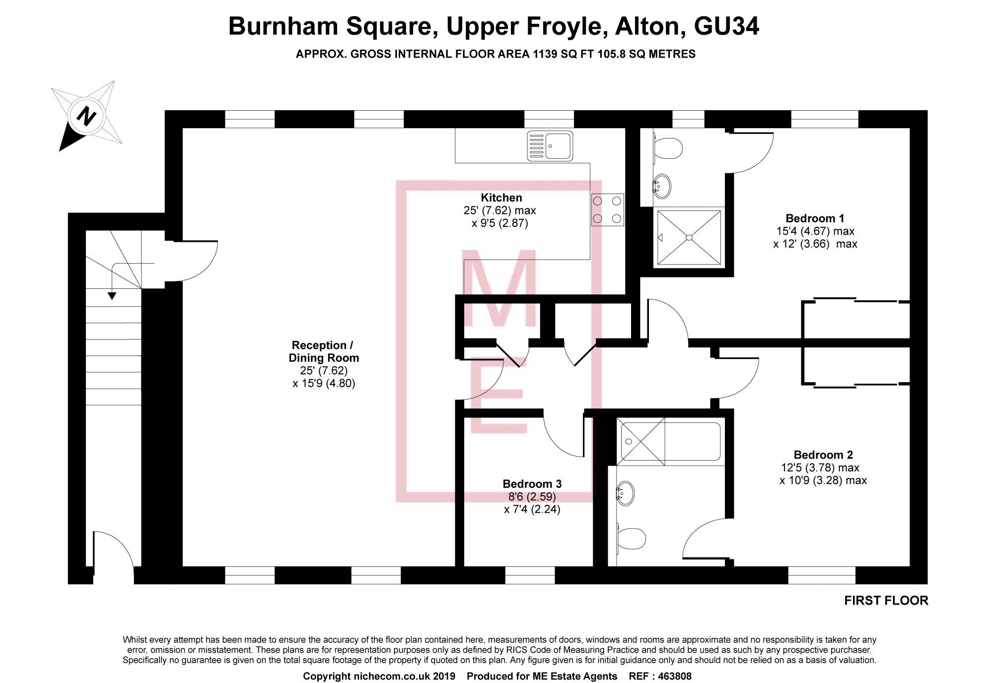 3 Bedrooms Flat for sale in Burnham Square, Upper Froyle, Alton GU34