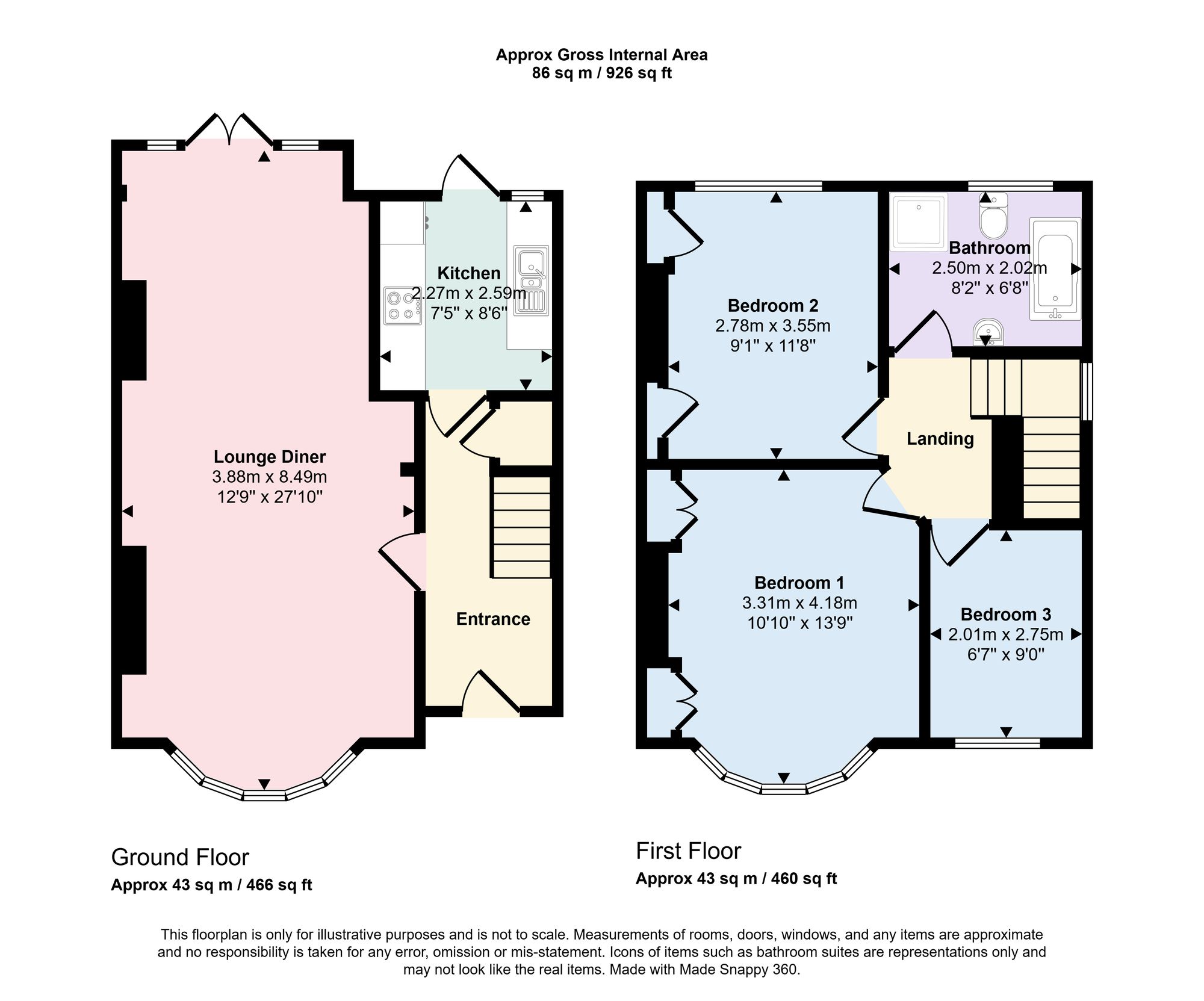 43 Forest Drive, Woodford Green floorplan