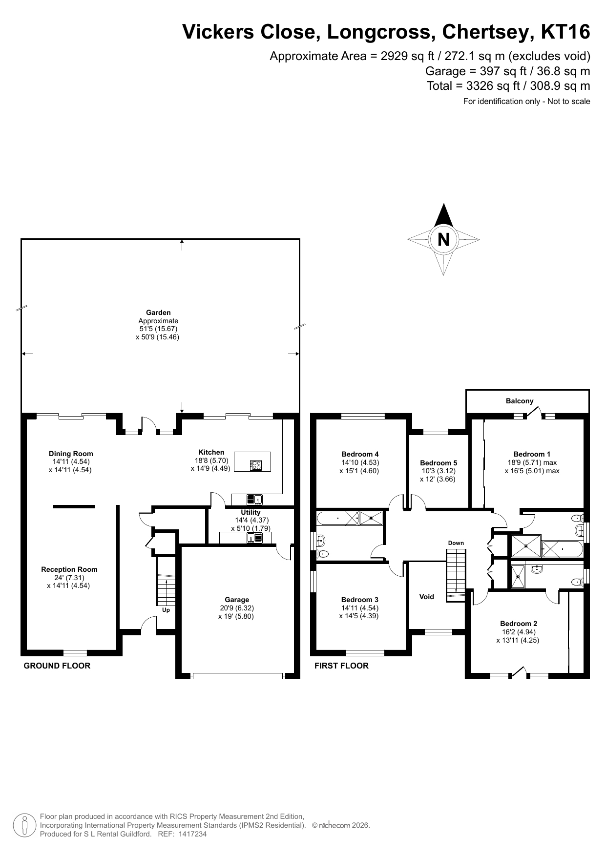 1, Vickers Close, Chertsey floorplan
