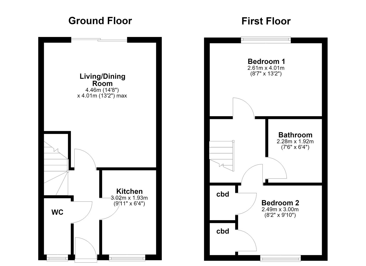 13, Watson Close, Corby floorplan