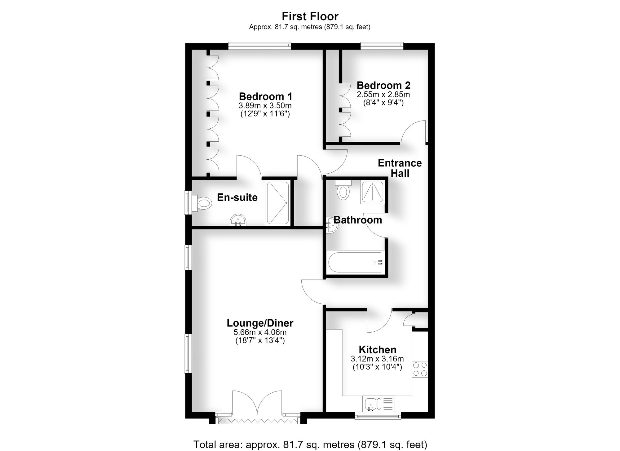 Flat 4, Glenavon Court, Croydon floorplan