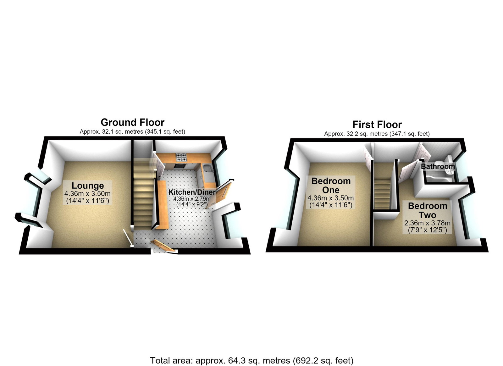 13, Californian Grove, Burntwood floorplan
