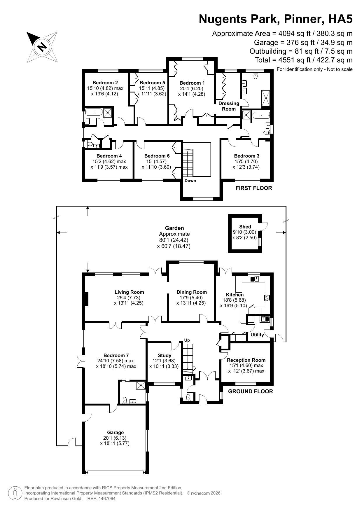 Luthlorien,, Nugents Park, Pinner floorplan