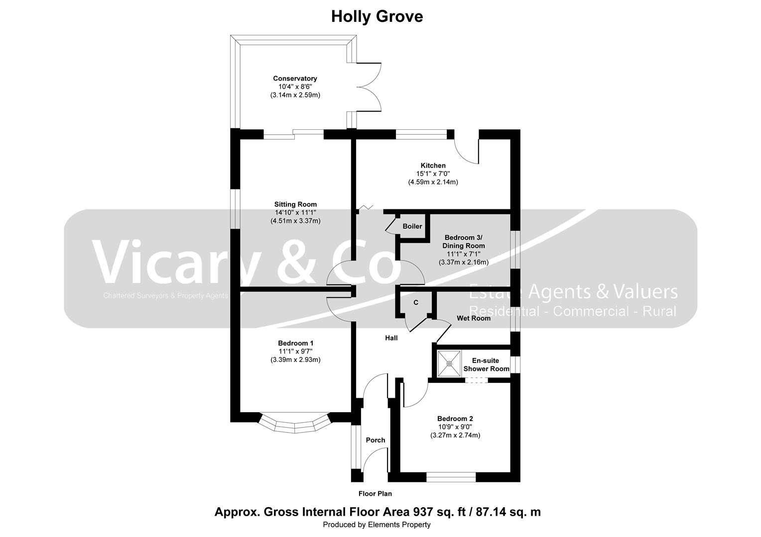 11, Holly Grove, Crewkerne floorplan