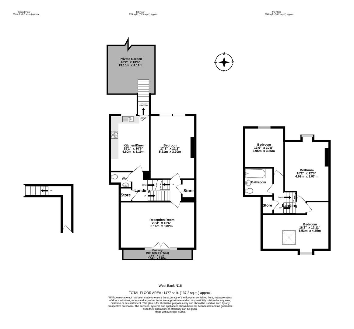 26B, West Bank, London floorplan