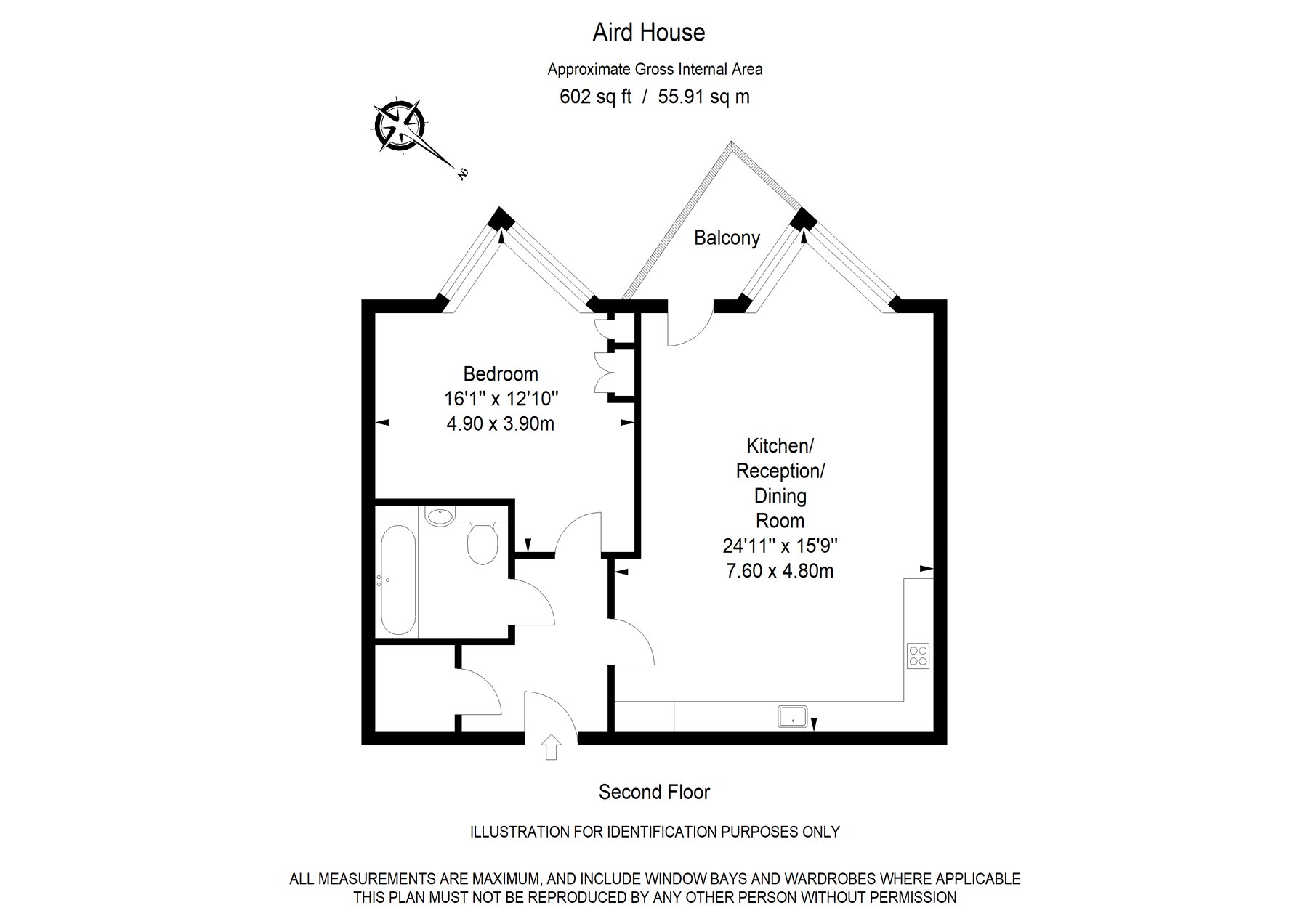 205 Aird House, 117, Inverness Terrace, London floorplan