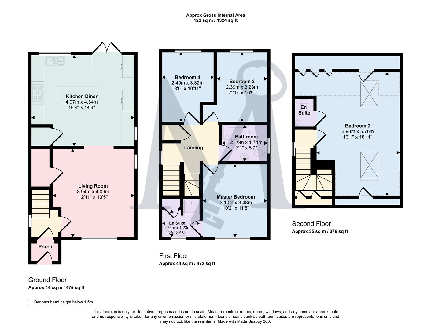 108, Silver Street, Coalville floorplan
