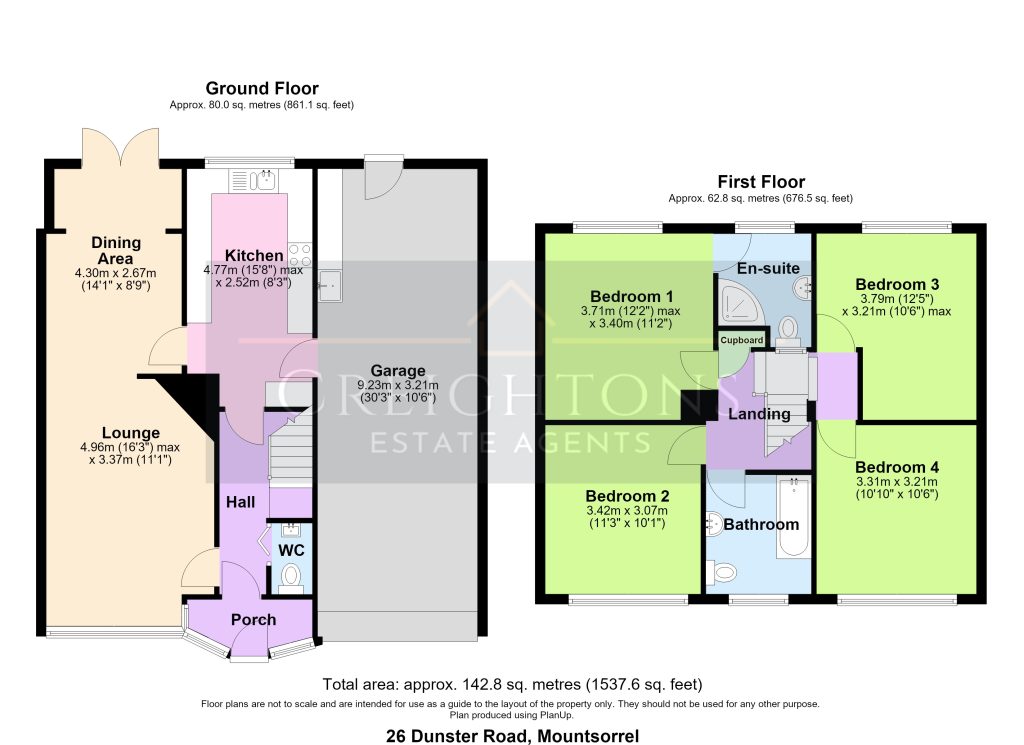 26, Dunster Road, Loughborough floorplan