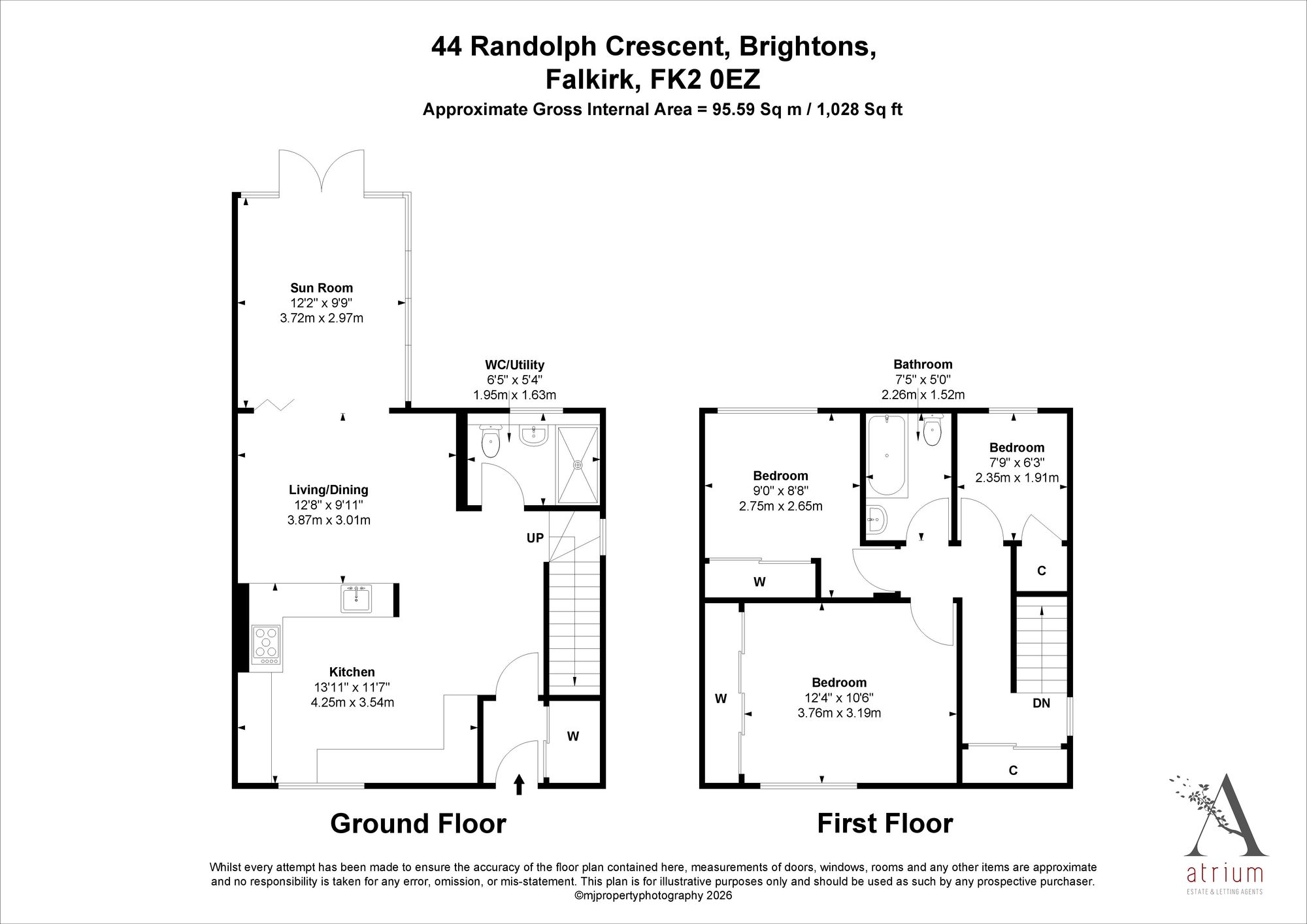 44 Randolph Crescent, Falkirk floorplan