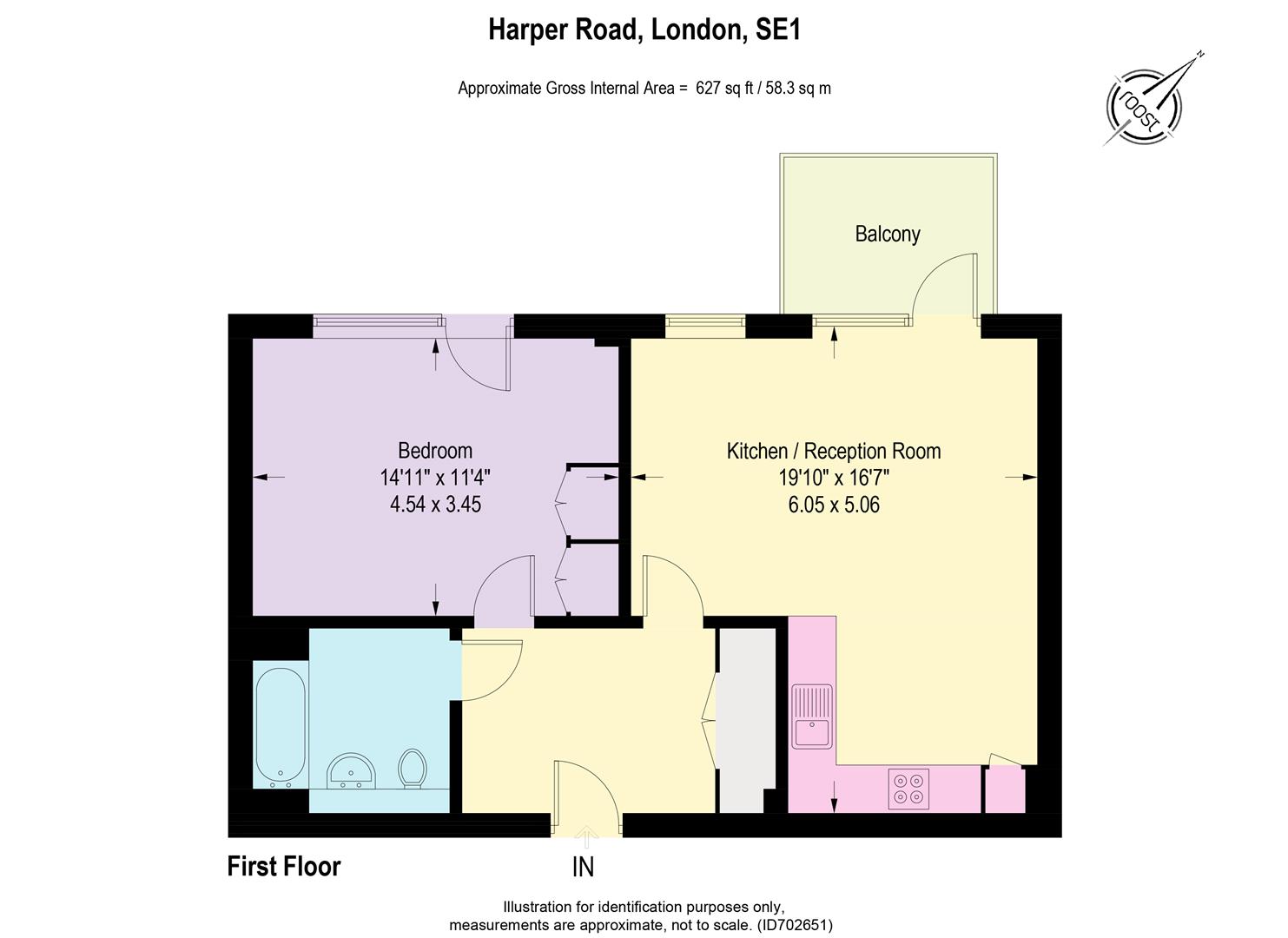 Flat 2, 25, Harper Road, London floorplan