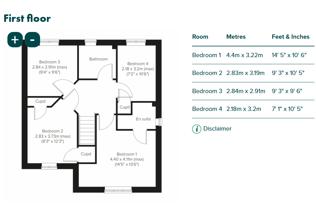 Plot 361 Ashworth Place, Exeter floorplan